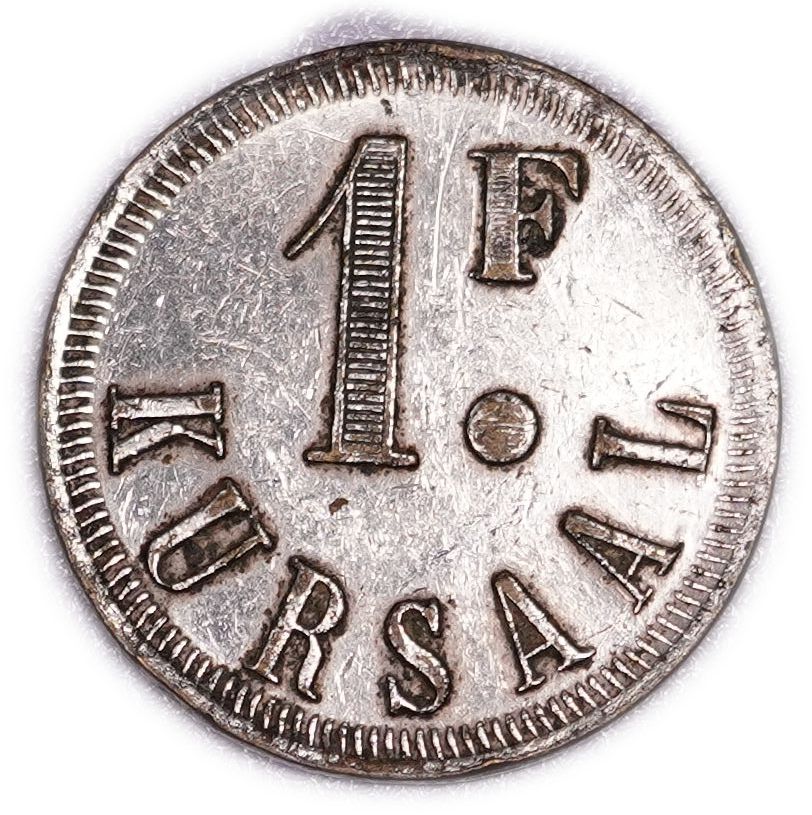 Paklestine? / Lebanon? - "KURSAAL" Casino/Hotel 1 Franc Token - Early 20th Century - Silver-Colored Metal - 23 mm - 1 0