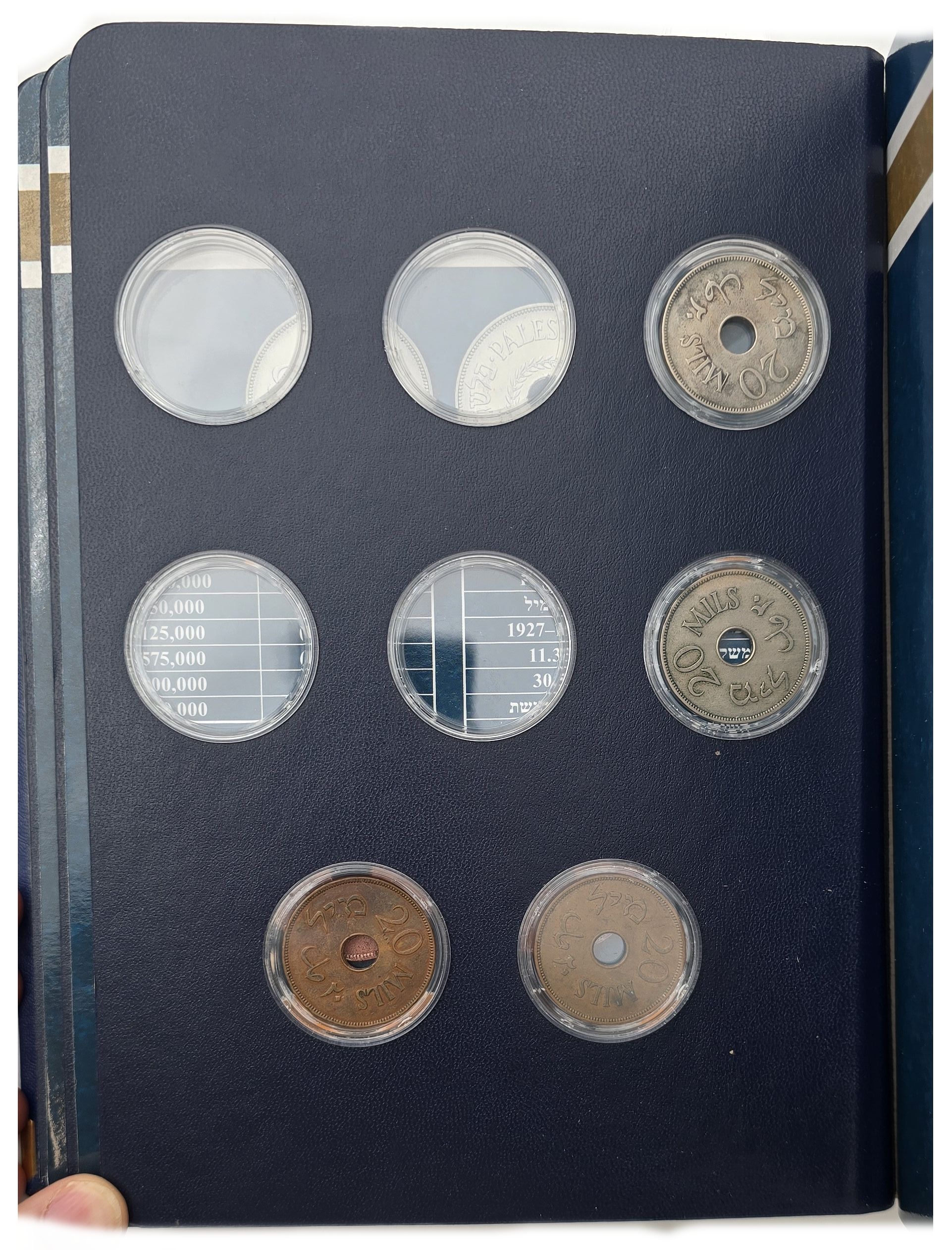 Palestine - Collection of 52 of 59 British Mandate Coins 1927-1946 - 1, 2, 5, 10, 20, 50 & 100 Mils - Presented in ... - 1 16