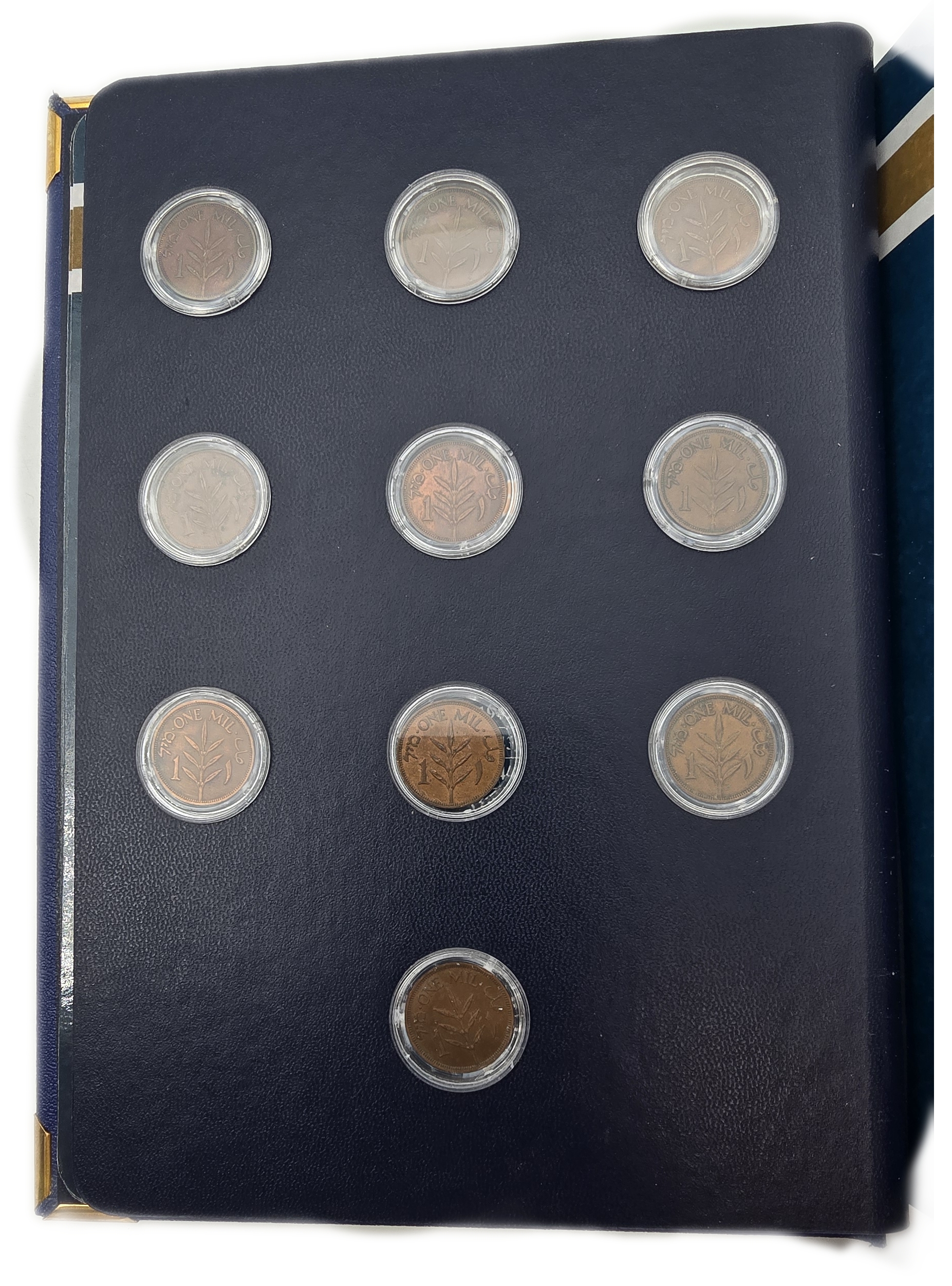 Palestine - Collection of 52 of 59 British Mandate Coins 1927-1946 - 1, 2, 5, 10, 20, 50 & 100 Mils - Presented in ... - 1 32