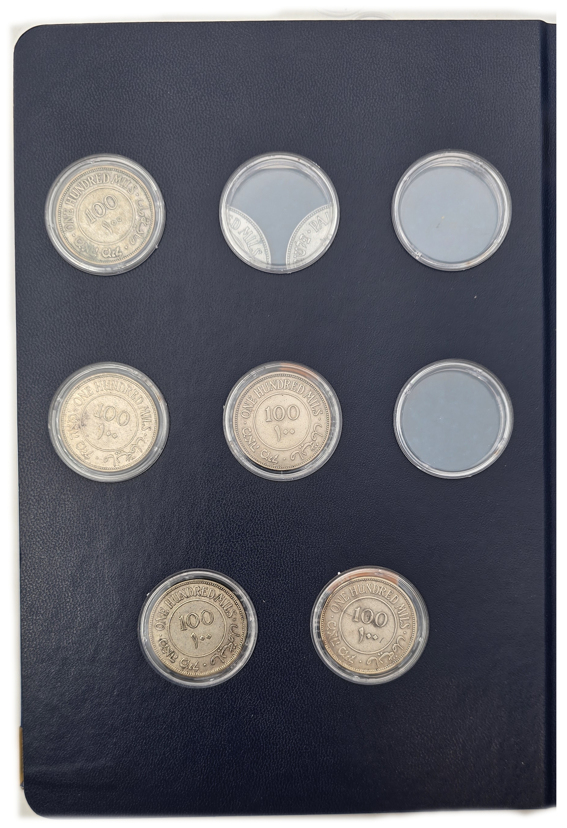 Palestine - Collection of 52 of 59 British Mandate Coins 1927-1946 - 1, 2, 5, 10, 20, 50 & 100 Mils - Presented in ... - 1 25