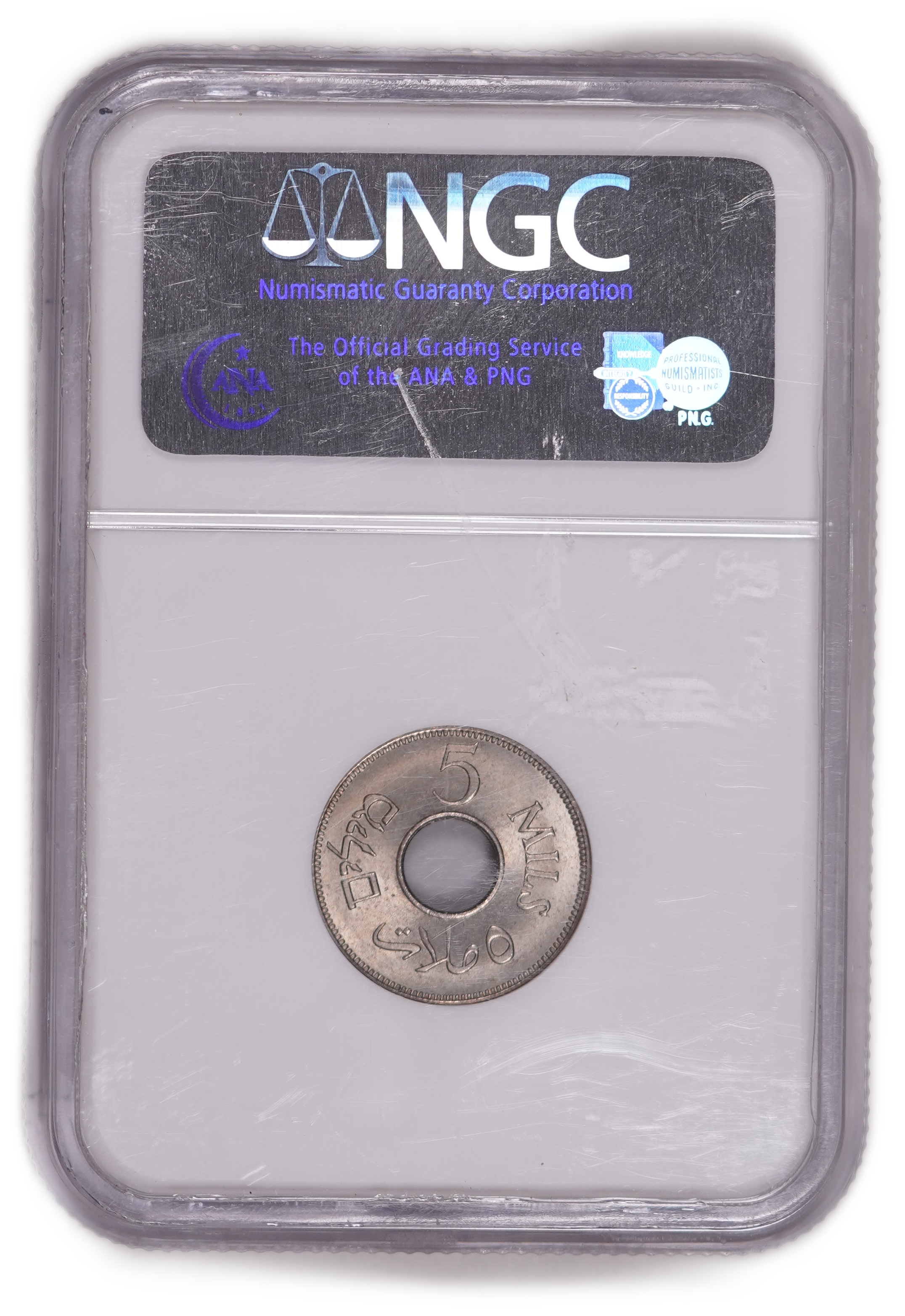 Palestine - British Mandate - 5 Mils 1941 - NGC MS63 - Mintage 400,000 - KM#3 - 1 3