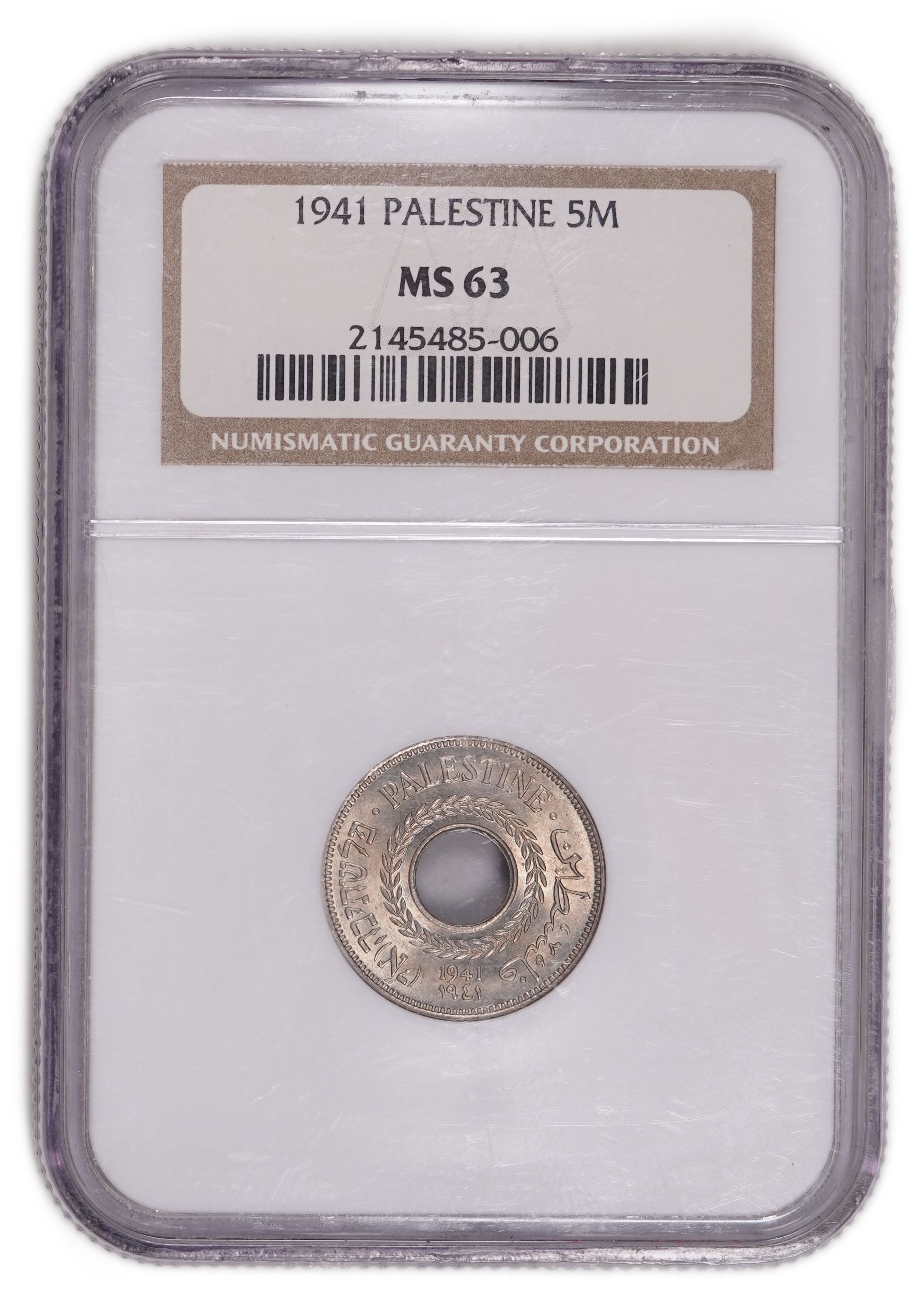 Palestine - British Mandate - 5 Mils 1941 - NGC MS63 - Mintage 400,000 - KM#3 - 1 2
