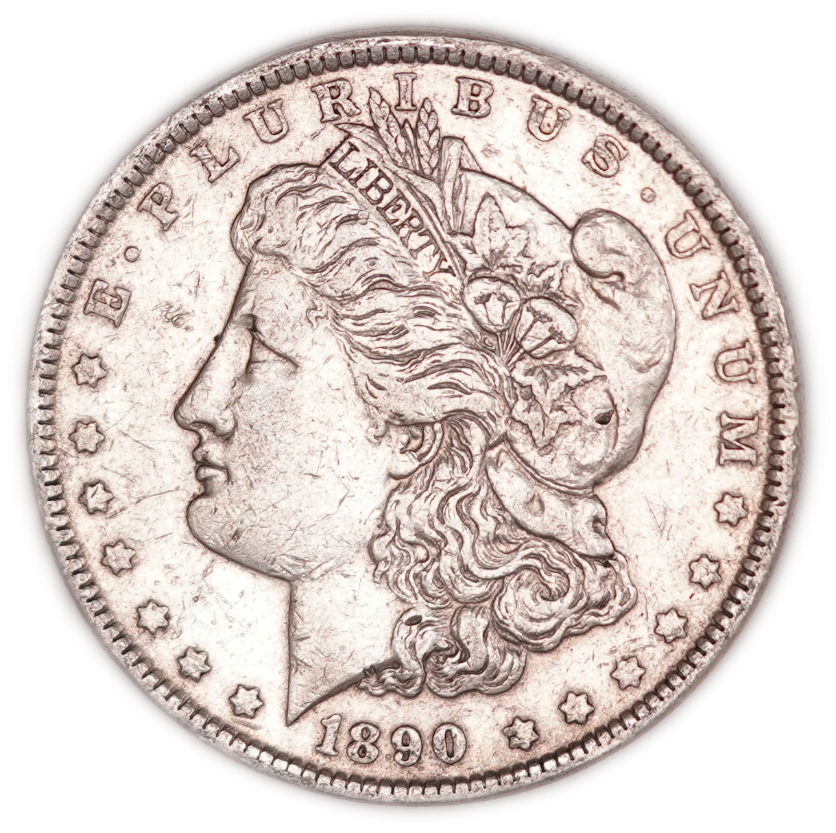 United States - 1890 Morgan $1 - Philadelphia Mint - .900 Silver, 26.61 g Gross Weight (23.95 g Net Silver, 0.7700 ... - 1 0