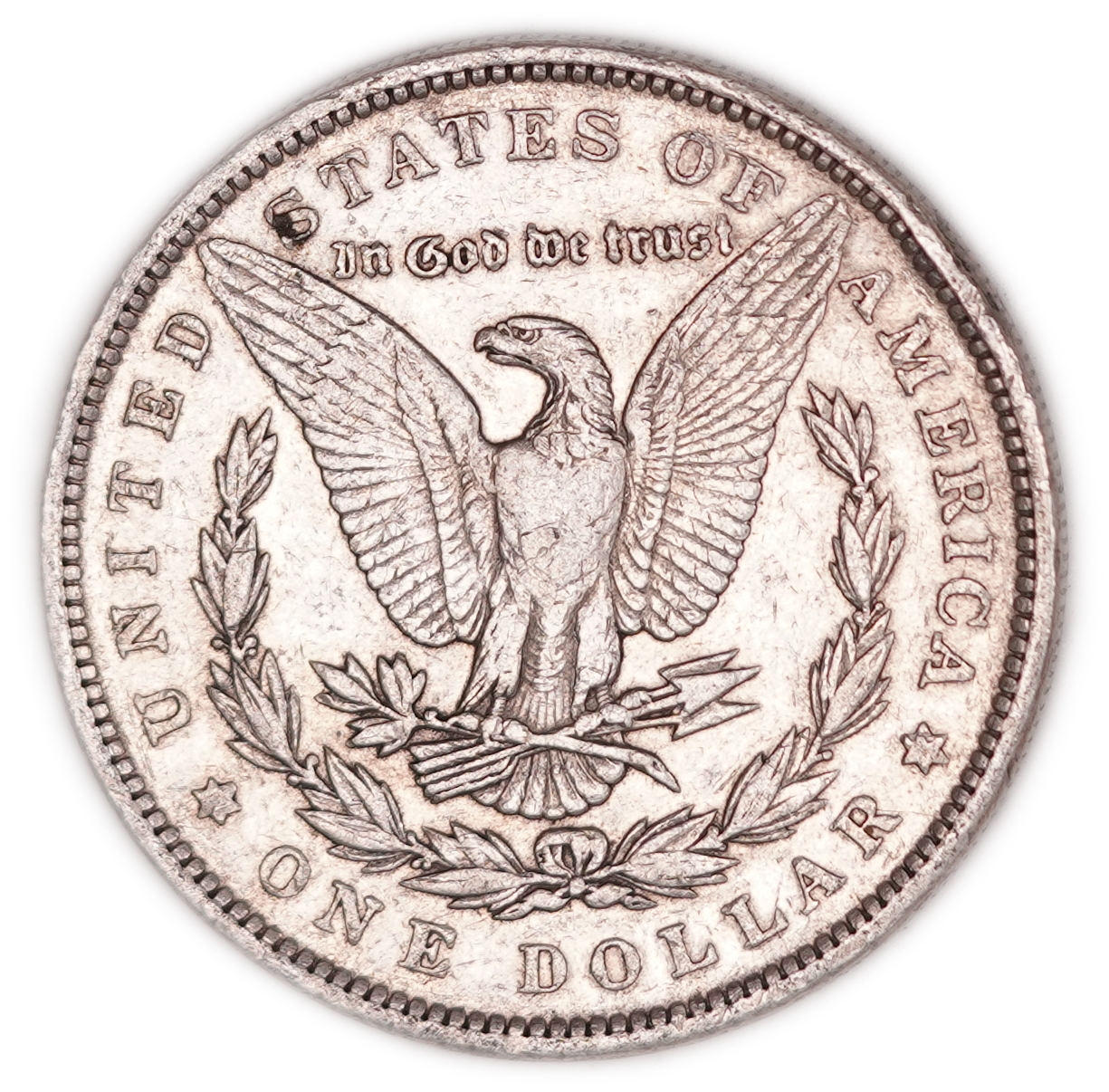 United States - 1890 Morgan $1 - Philadelphia Mint - .900 Silver, 26.61 g Gross Weight (23.95 g Net Silver, 0.7700 ... - 1 1