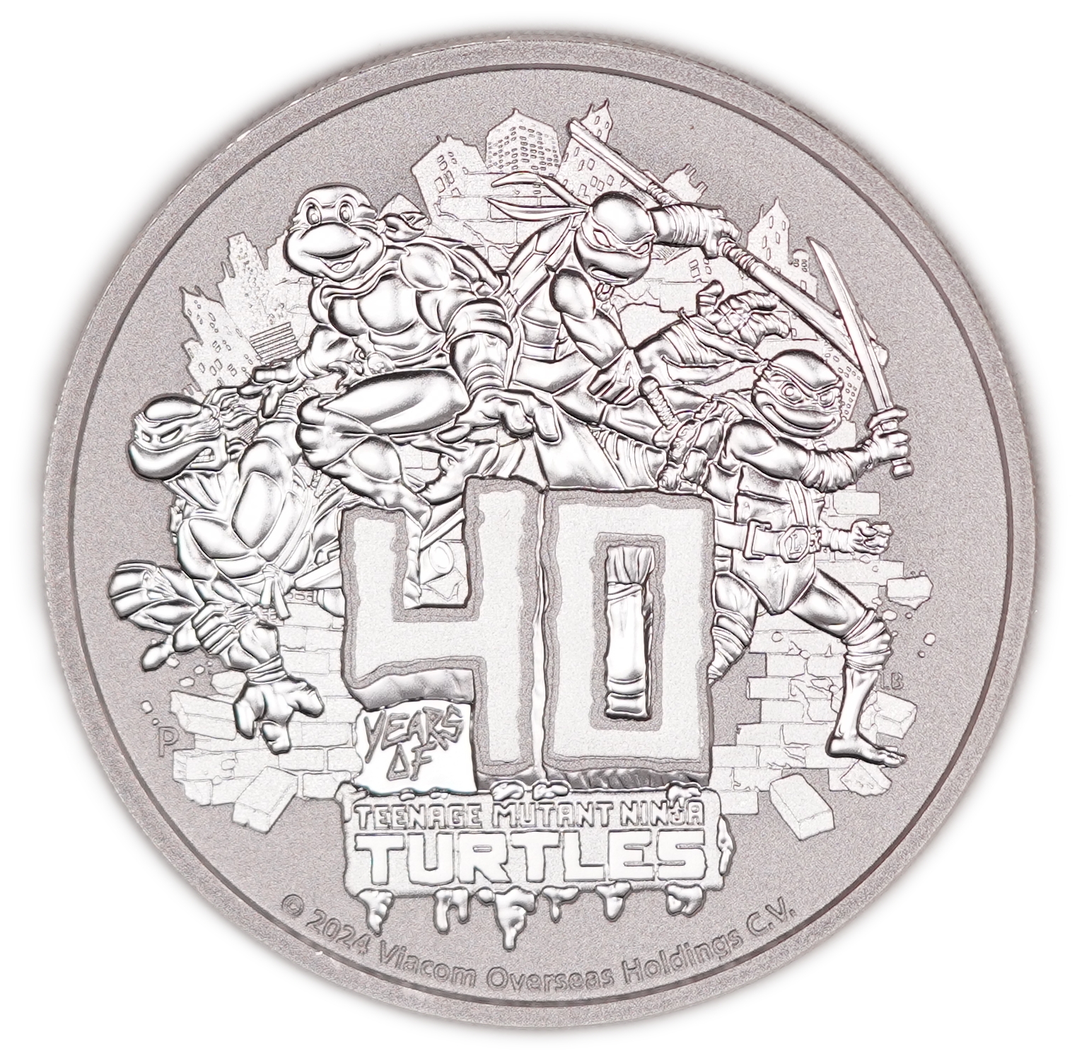 Tuvalu - $1 2024 - Teenage Mutant Ninja Turtles - 40th Anniversary - .9999 Fine Silver - 1 Troy Ounce (31.1 g) - ... - 1 0