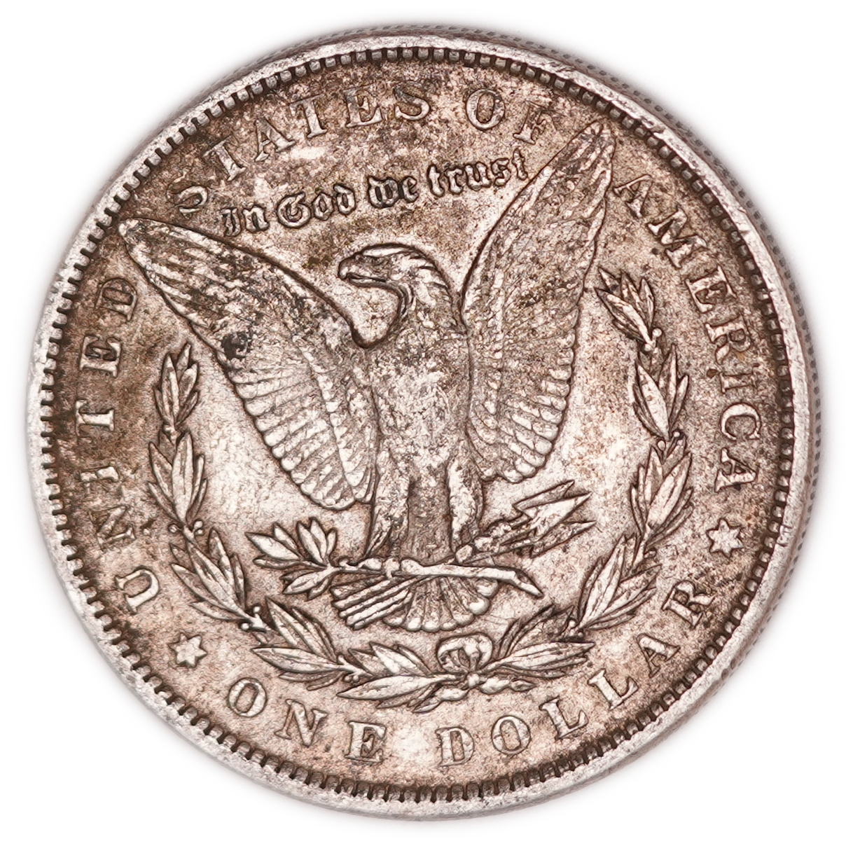 United States - 1890 Morgan $1 - Philadelphia Mint - .900 Silver, 26.68 g Gross Weight (24.01 g Net Silver, 0.7720 ... - 1 1