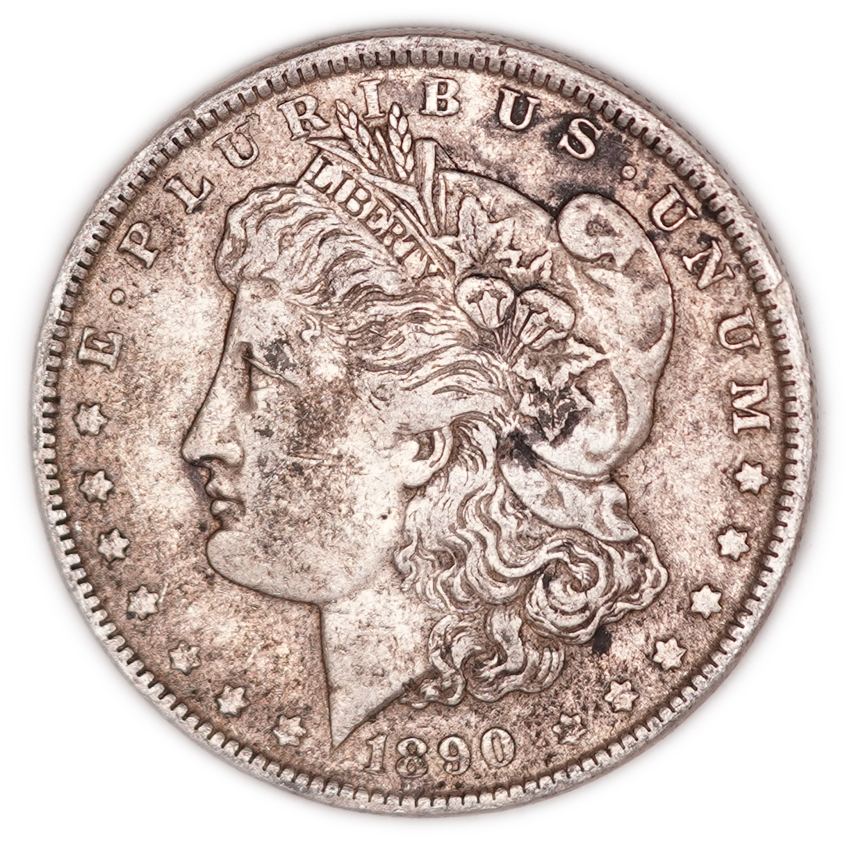 United States - 1890 Morgan $1 - Philadelphia Mint - .900 Silver, 26.68 g Gross Weight (24.01 g Net Silver, 0.7720 ... - 1 0