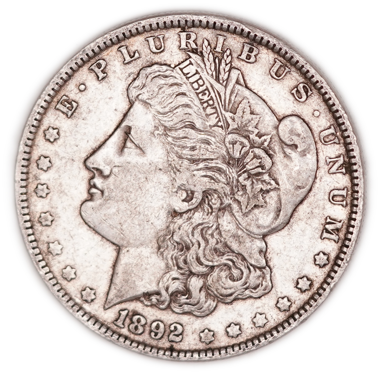 United States - 1892 Morgan $1 - Philadelphia Mint - .900 Silver, 26.63 g Gross Weight (23.97 g Net Silver, 0.7706 ... - 1 0