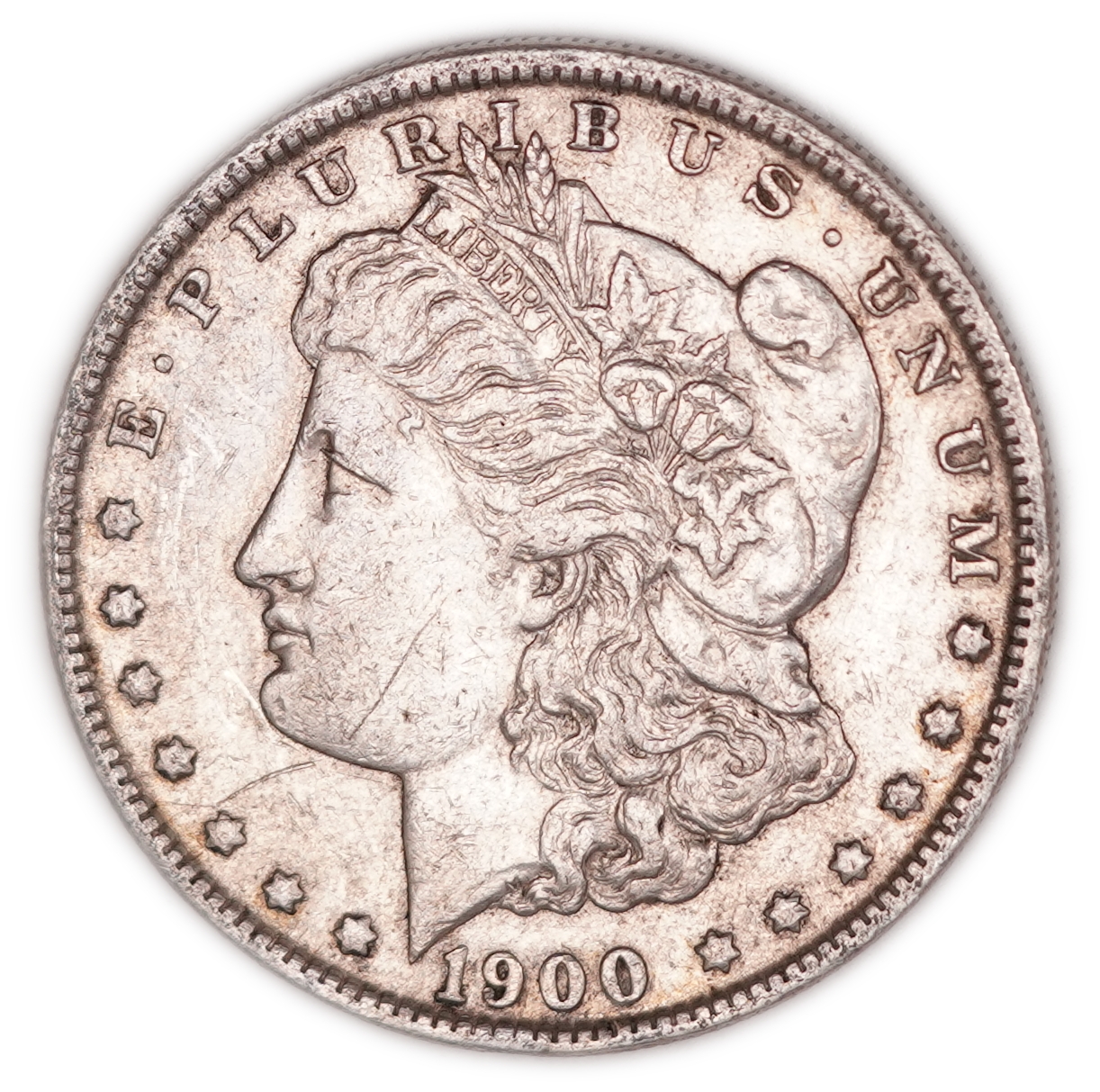 USA - 1900 Morgan $1 - Philadelphia Mint - .900 Silver, 26.61 g (23.95 g Net Silver, 0.7700 Troy Oz.) - KM#110