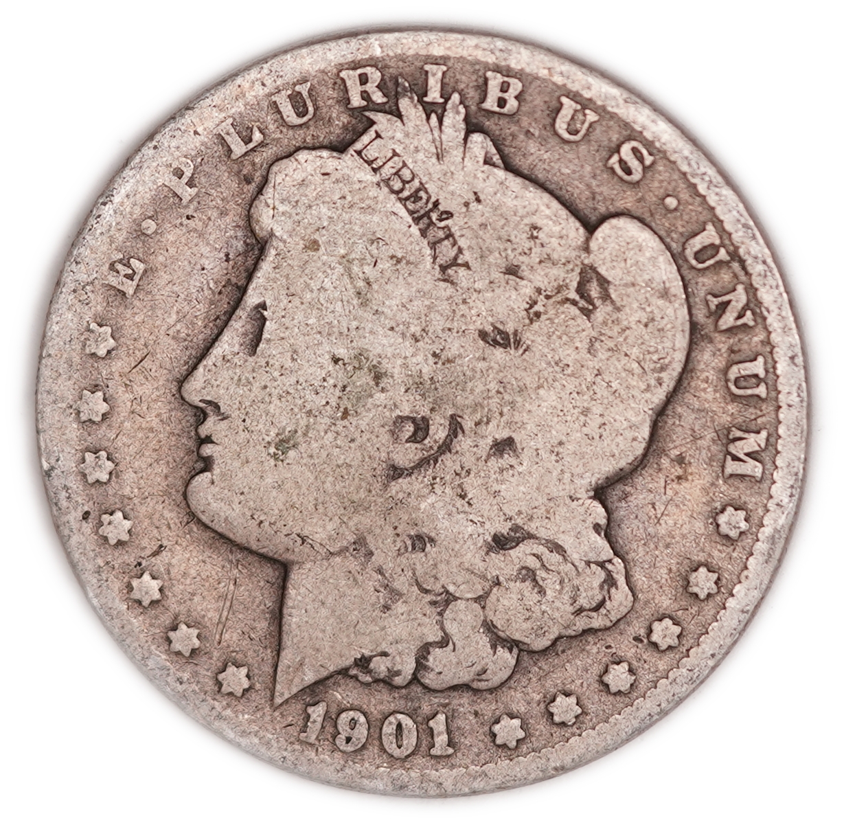 USA - 1901-O Morgan $1 - New Orleans Mint - .900 Silver, 25.20 g (22.68 g Net Silver, 0.7292 Troy Oz.) - Heavily ... - 1 0