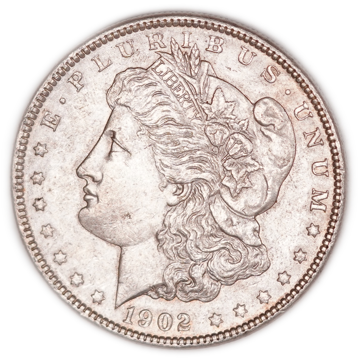 USA - 1902 Morgan 1 Dollar - Philadelphia Mint - .900 Silver, 26.66 g (23.99 g Net Silver, 0.7714 Troy Oz.) - KM#110 - 1 0