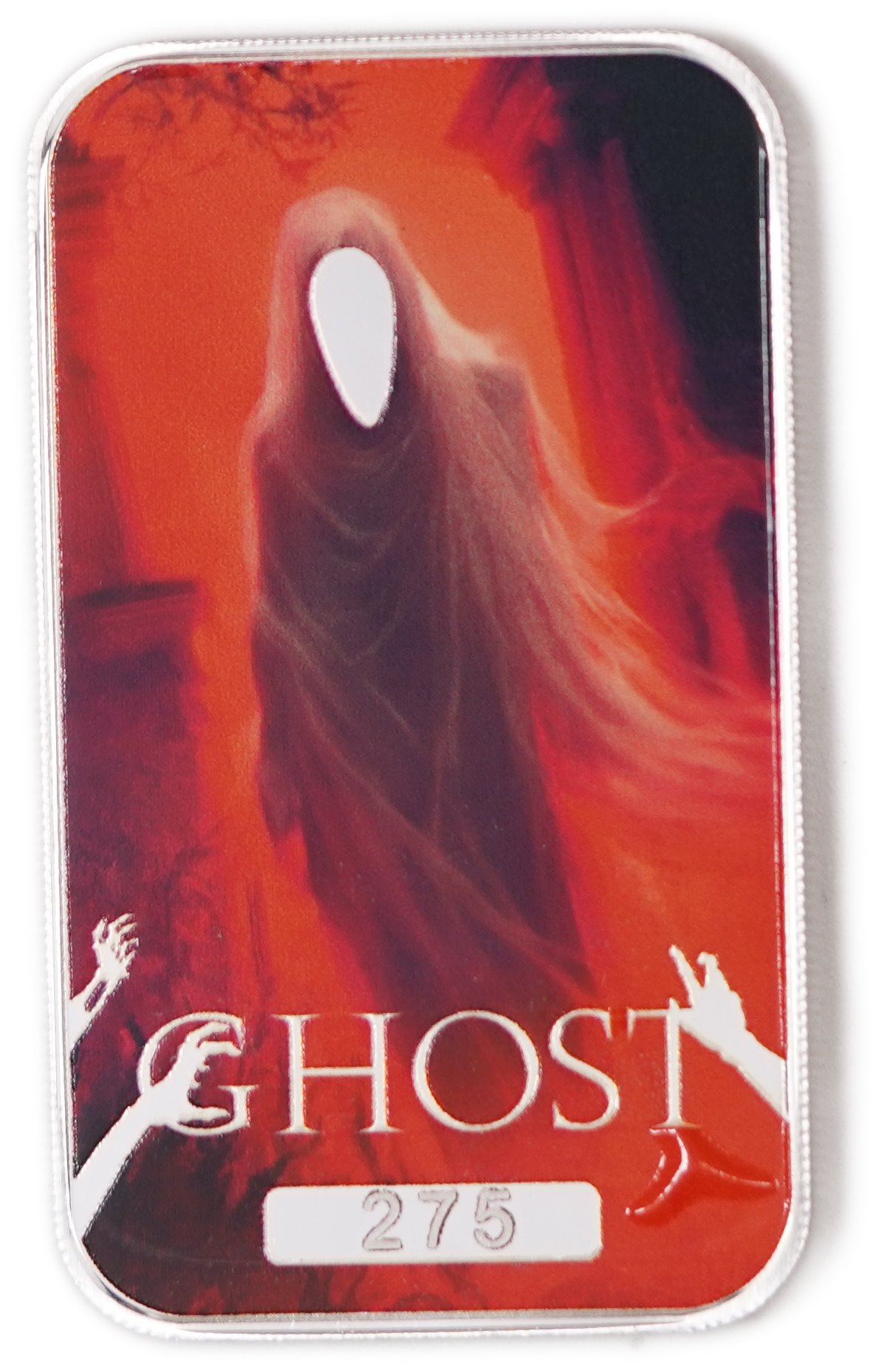 USA - 2024 “GHOST” Colorized Silver Bar - Monster Collection - Scottsdale Mint - .999 Silver, 1 Troy Ounce (31.1 g) ... - 1 0