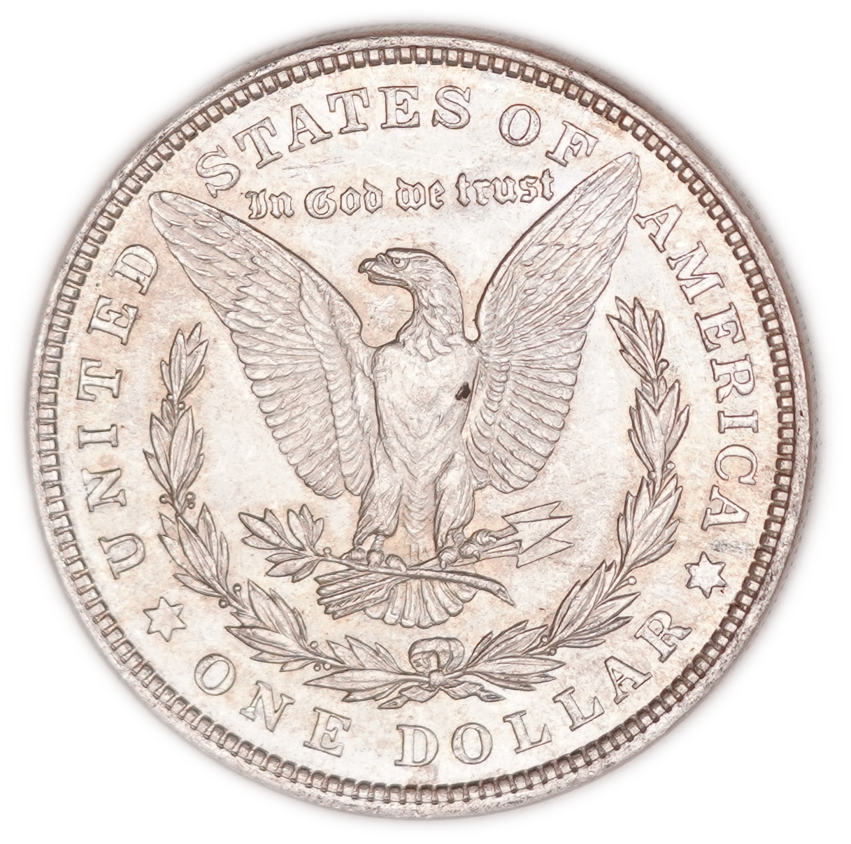 USA - 1921 Morgan 1 Dollar - Philadelphia Mint - .900 Silver, 26.71 g (24.04 g Net Silver, 0.7728 Troy Oz.) - KM#110 - 1 1