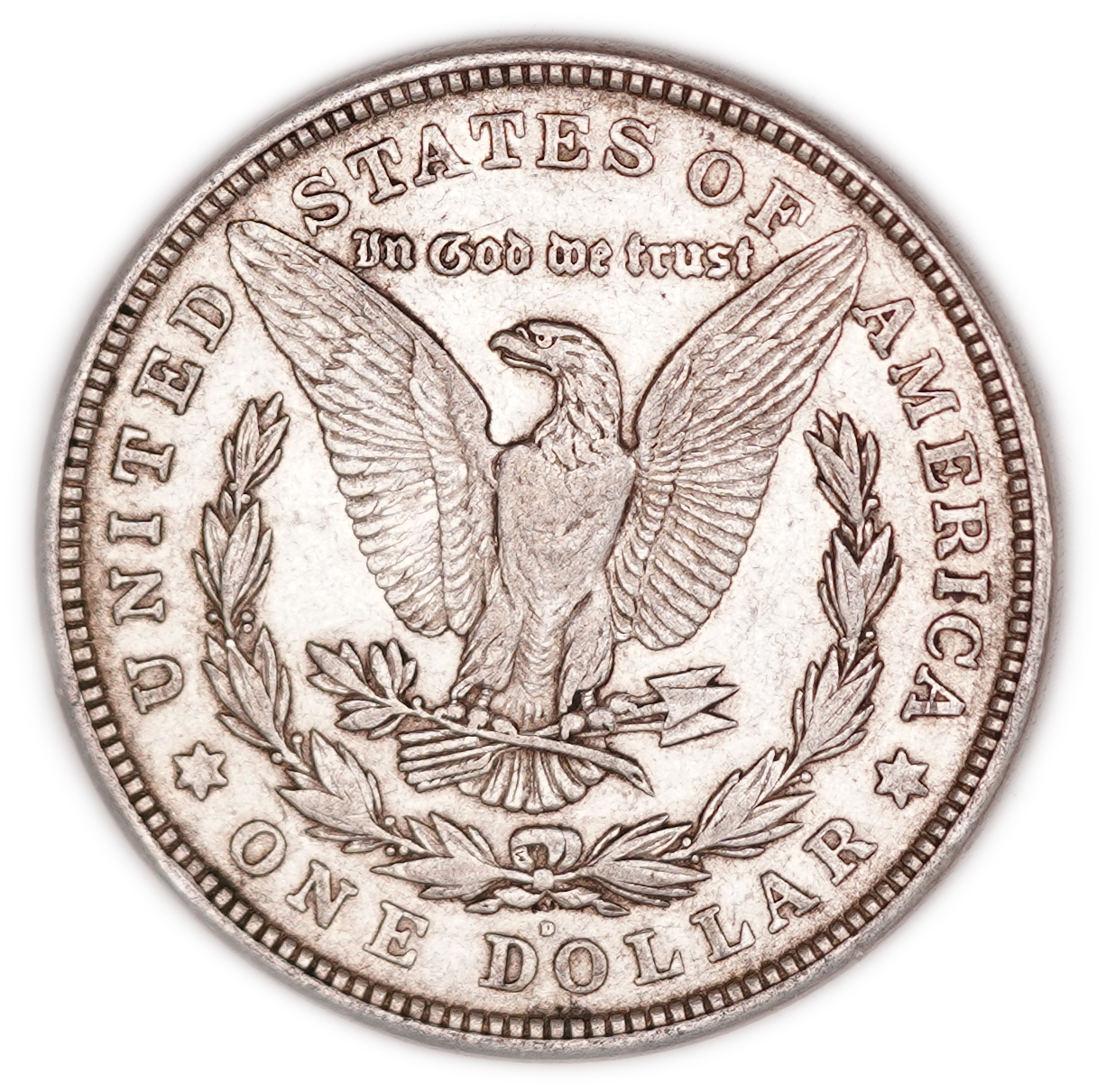 USA - 1921-D Morgan 1 Dollar - Denver Mint - .900 Silver, 26.71 g (24.04 g Net Silver, 0.7728 Troy Oz.) - KM#110 - 1 1