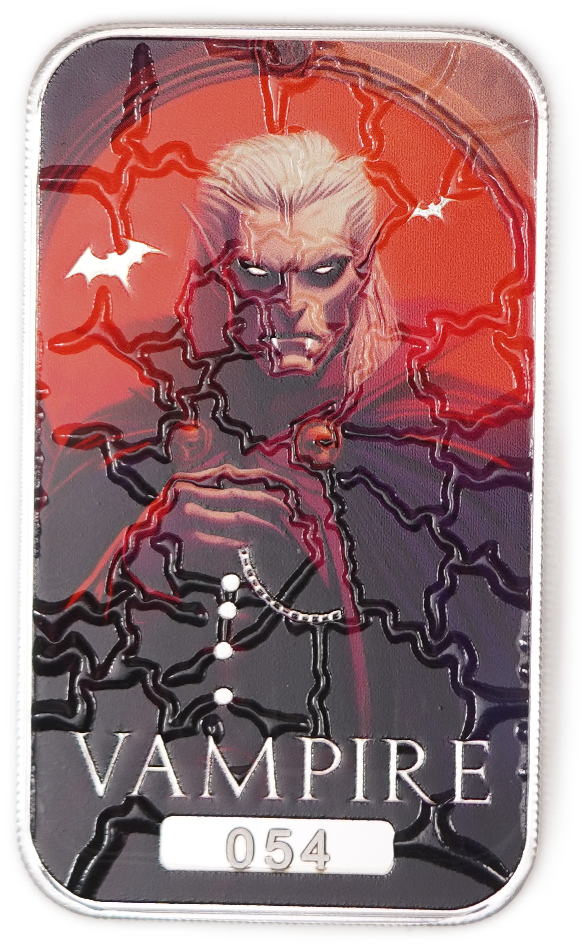 USA - 2024 “VAMPIRE” Colorized Silver Bar - Monster Collection - Scottsdale Mint - .999 Silver, 1 Troy Ounce (31.1 ... - 1 0