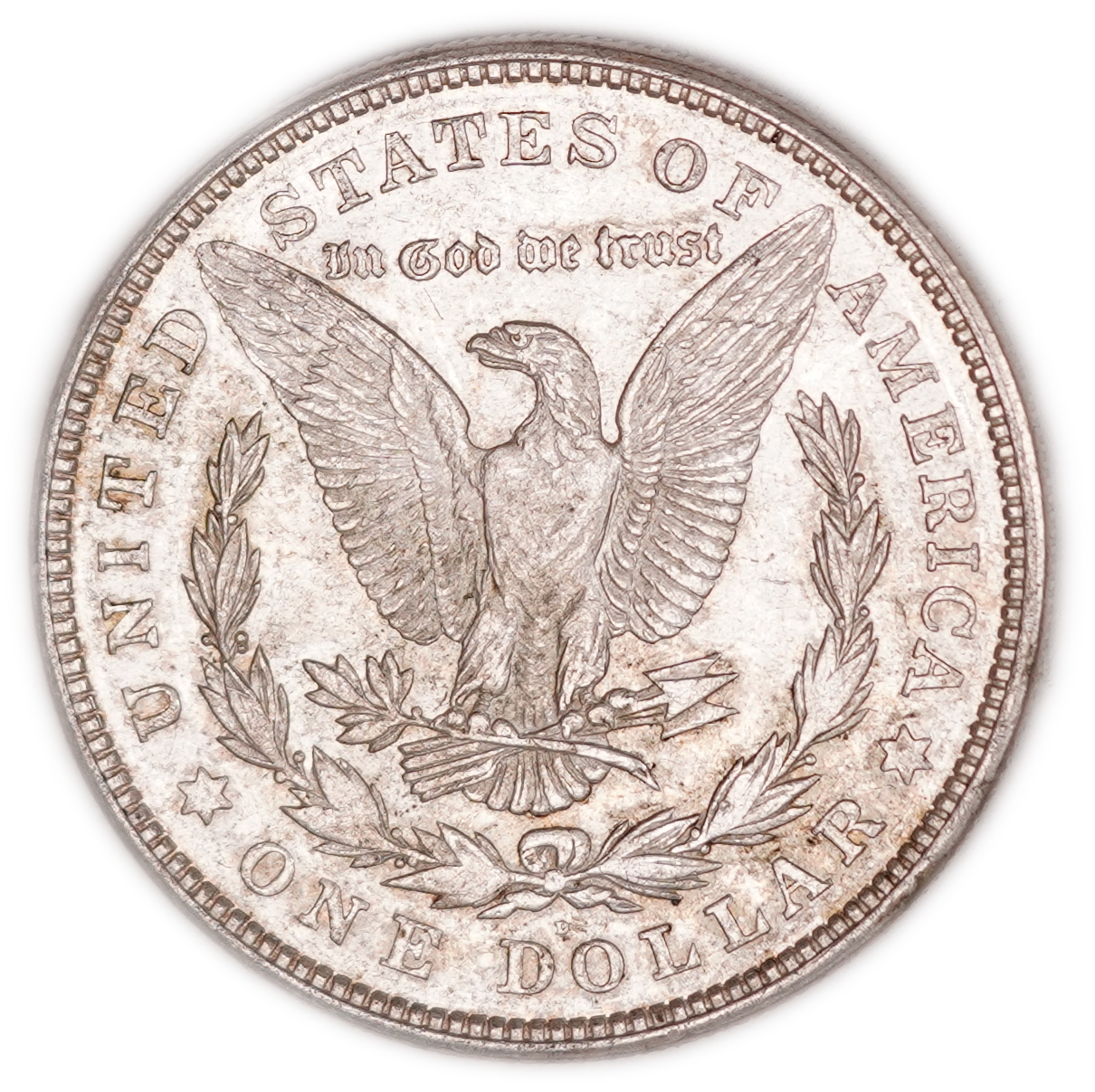 USA - 1921-D Morgan 1 Dollar - Denver Mint - .900 Silver, 26.65 g (23.99 g Net Silver, 0.7711 Troy Oz.) - KM#110 - 1 1