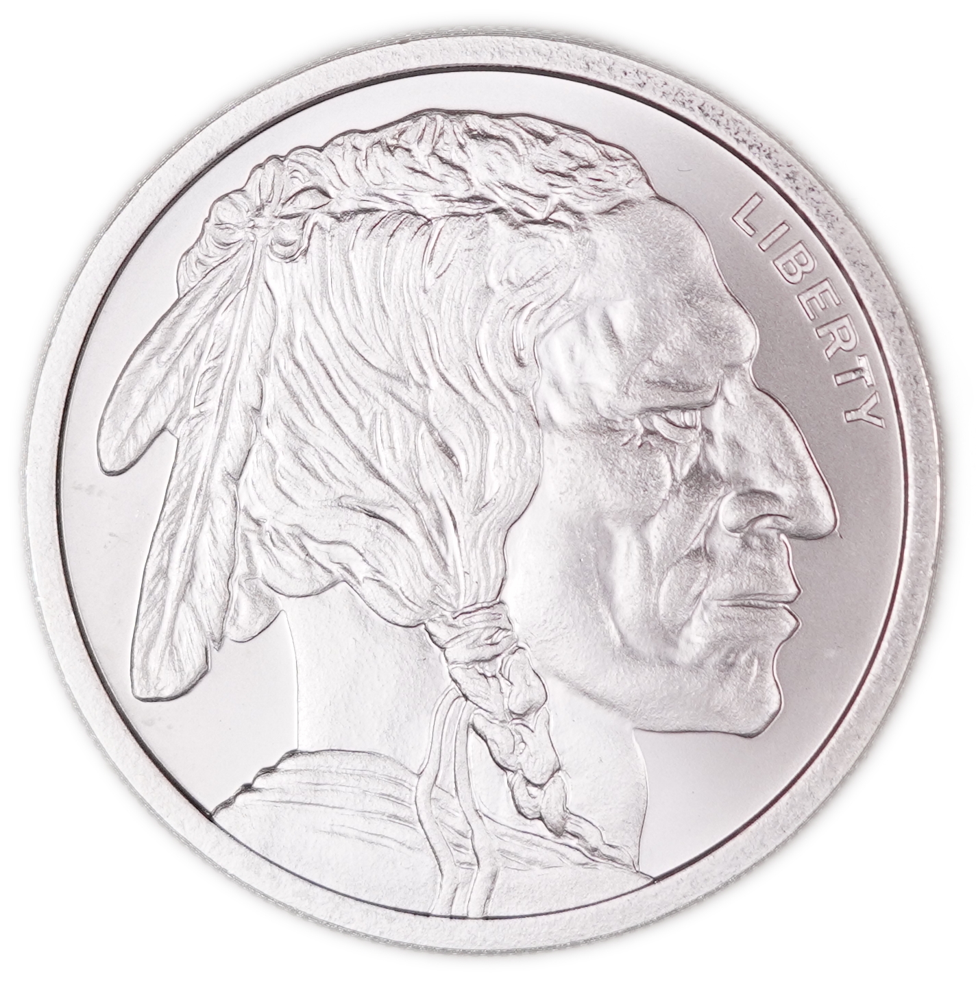 United States - Golden State Mint - 1 Troy Ounce Silver Round - American Buffalo / Native American - .999 Silver ... - 1 1