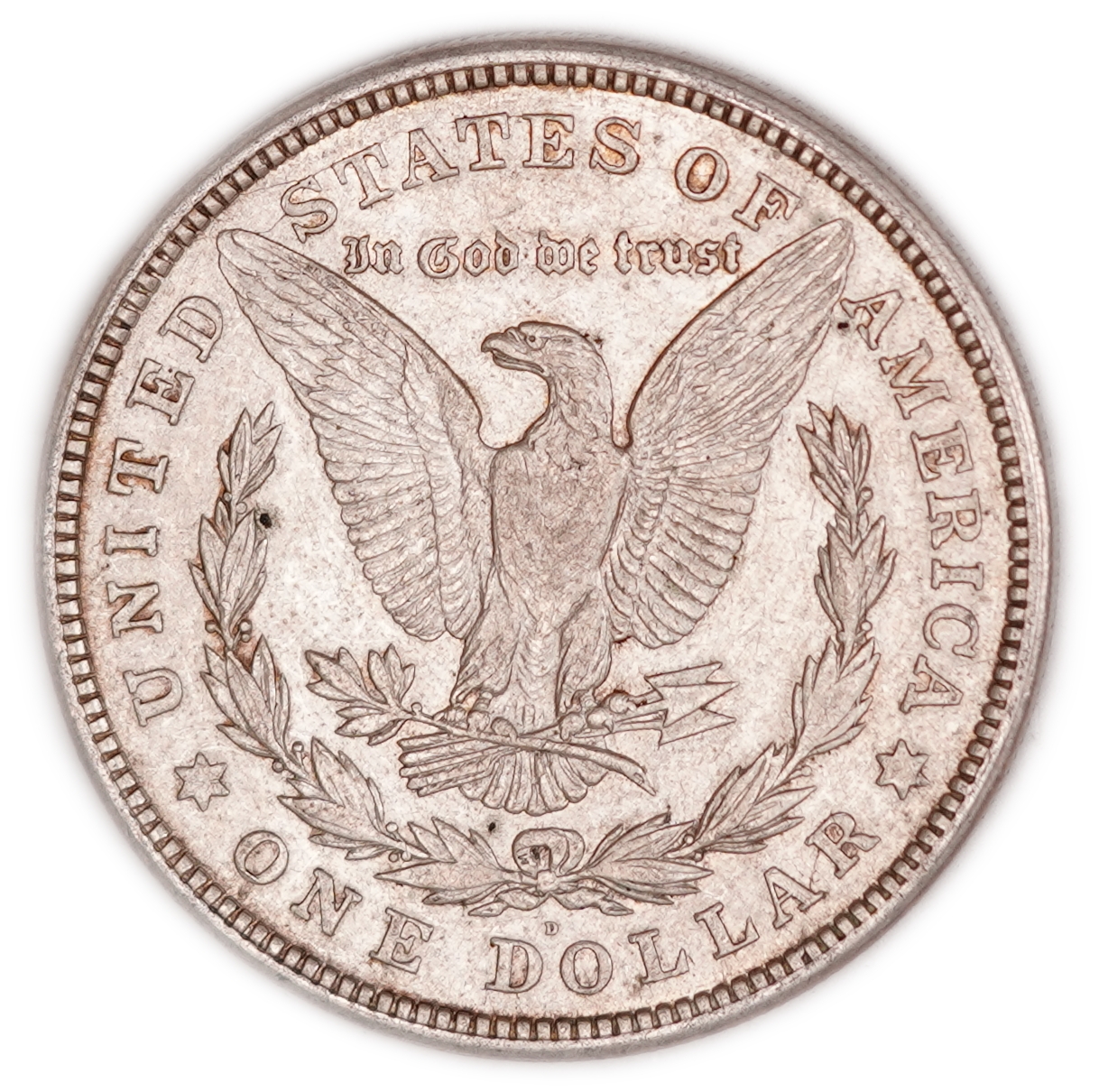 USA - 1921-D Morgan 1 Dollar - Denver Mint - .900 Silver, 26.71 g (24.04 g Net Silver, 0.7728 Troy Oz.) - KM#110 - 1 1