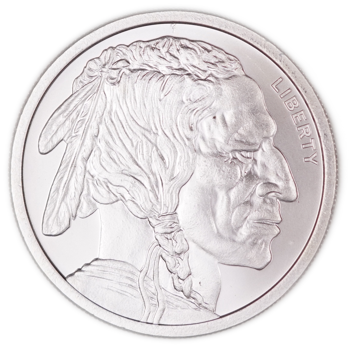 United States - Golden State Mint - 1 Troy Ounce Silver Round - American Buffalo / Native American - .999 Silver ... - 1 1