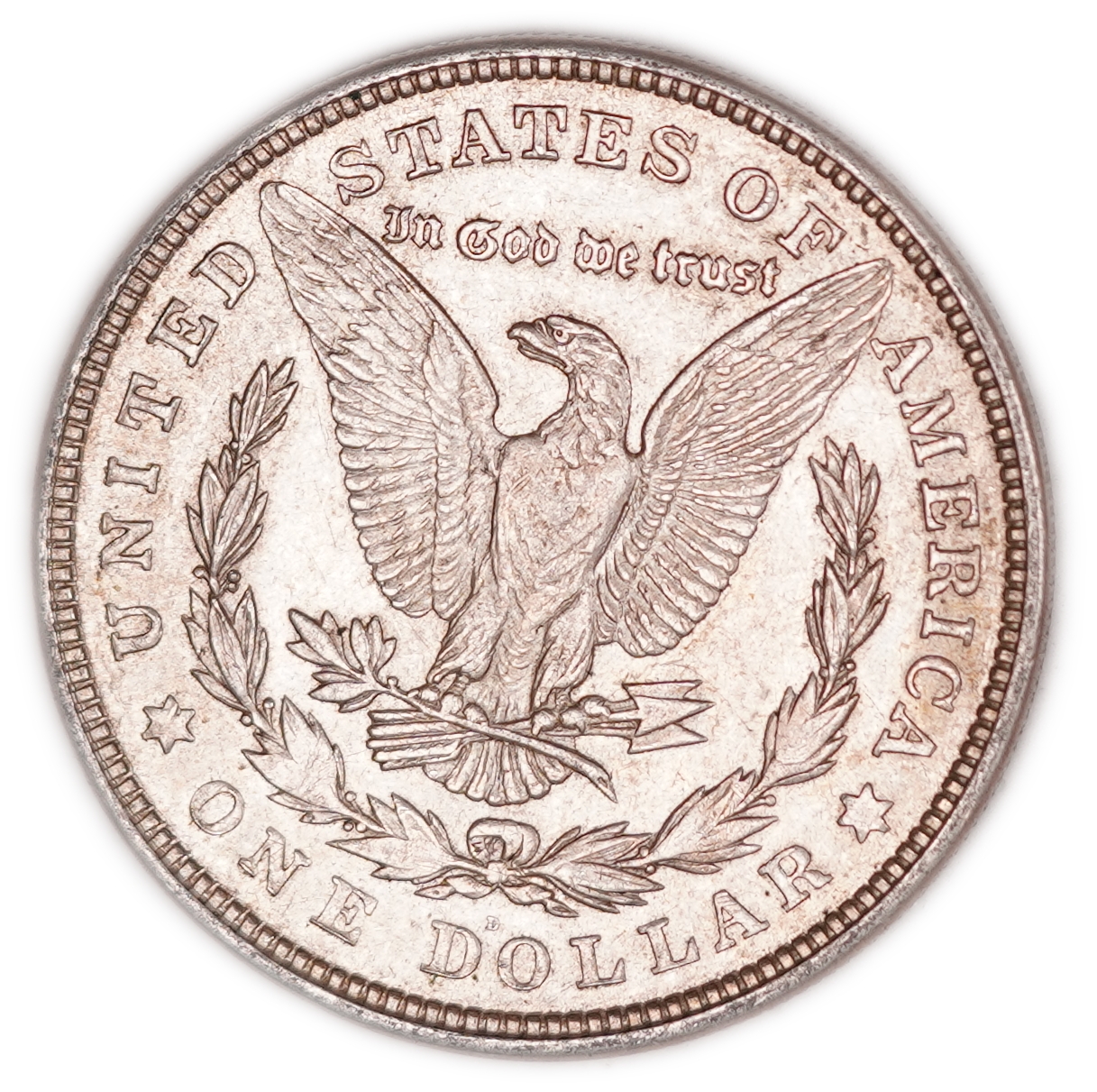 USA - 1921-D Morgan 1 Dollar - Denver Mint - .900 Silver, 26.60 g (23.94 g Net Silver, 0.7697 Troy Oz.) - KM#110 - 1 1