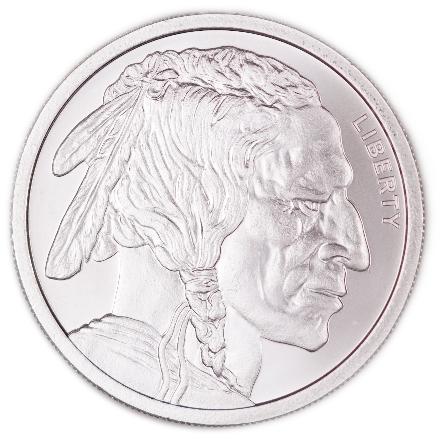 United States - Golden State Mint - 1 Troy Ounce Silver Round - American Buffalo / Native American - .999 Silver ... - 1 1