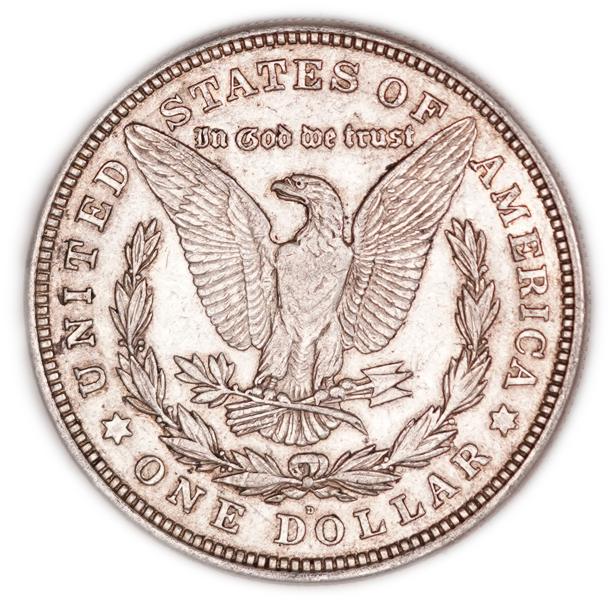USA - 1921-D Morgan 1 Dollar - Denver Mint - .900 Silver, 26.70 g (24.03 g Net Silver, 0.7726 Troy Oz.) - KM#110 - 1 1