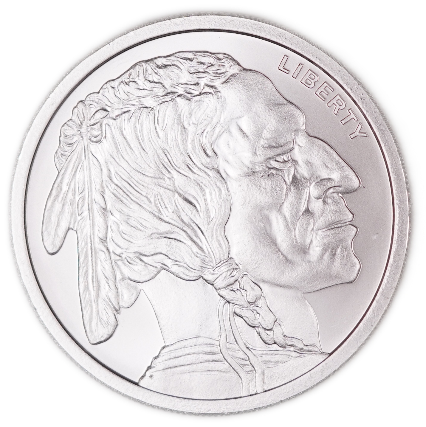 United States - Golden State Mint - 1 Troy Ounce Silver Round - American Buffalo / Native American - .999 Silver ... - 1 1