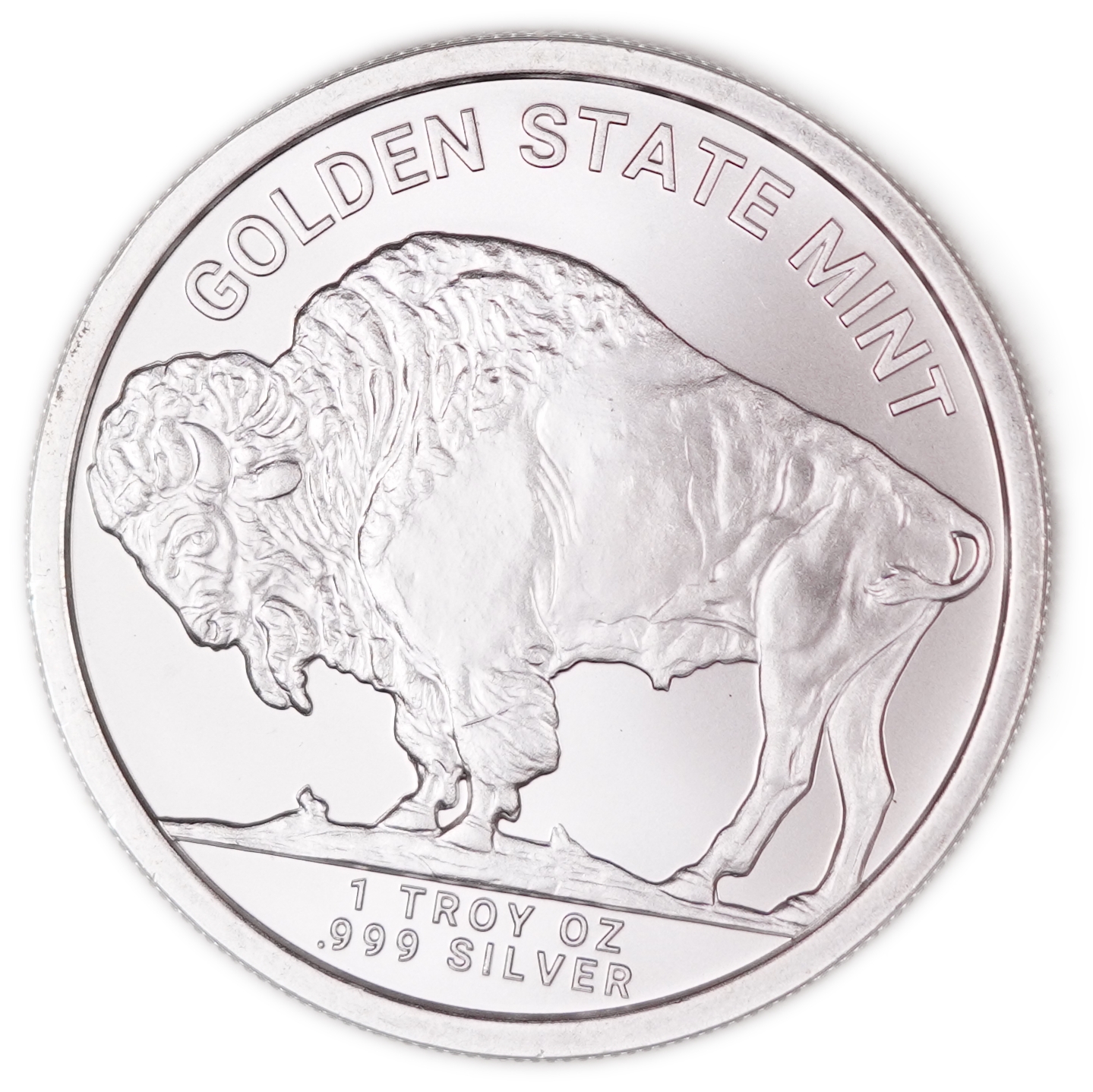 United States - Golden State Mint - 1 Troy Ounce Silver Round - American Buffalo / Native American - .999 Silver ... - 1 0