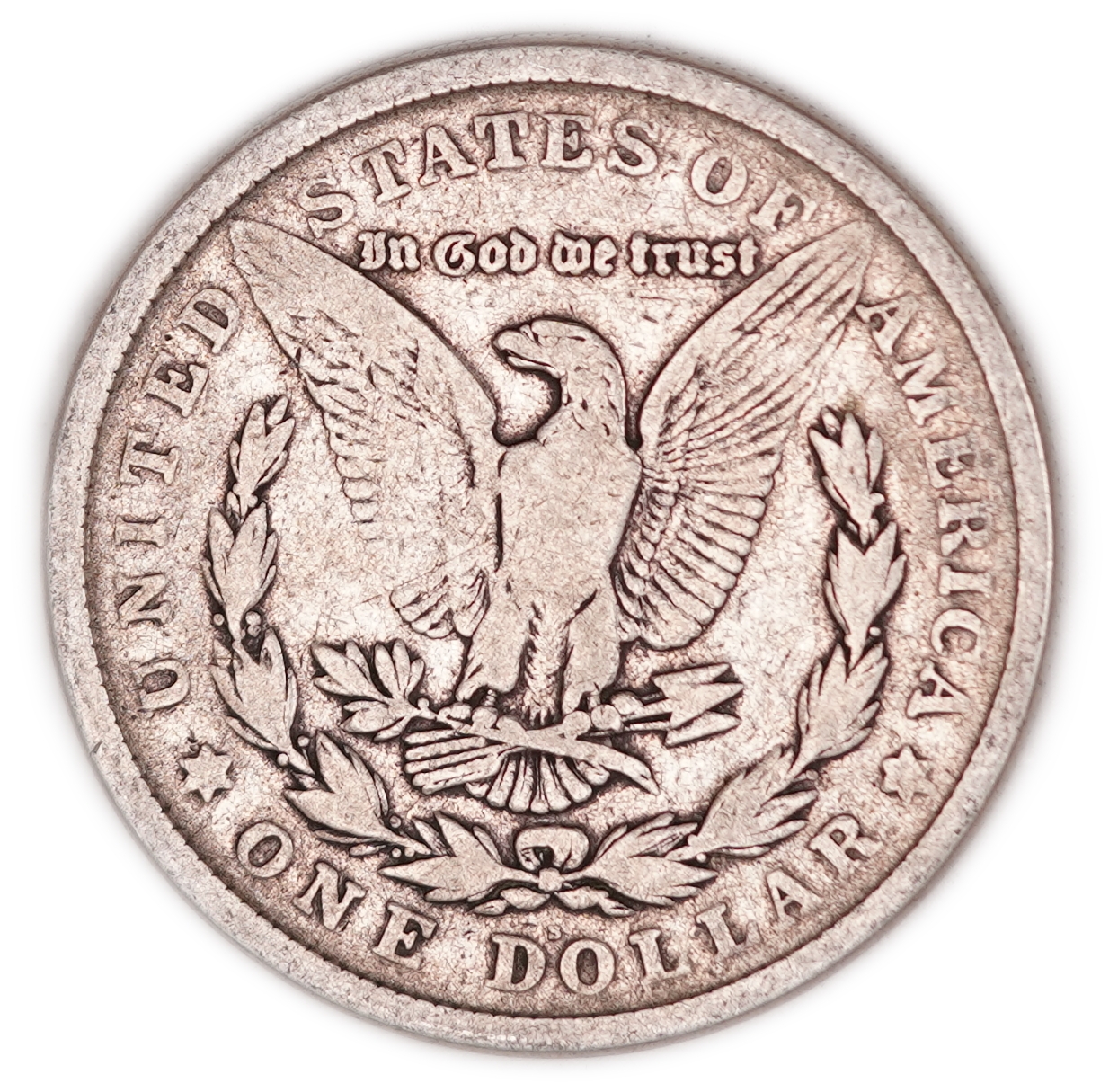 USA - 1921-S Morgan 1 Dollar - San Francisco Mint - .900 Silver, 26.00 g (23.40 g Net Silver, 0.7523 Troy Oz.) - KM#110 - 1 1