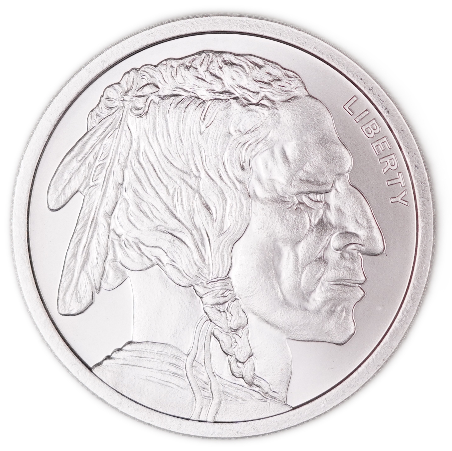 United States - Golden State Mint - 1 Troy Ounce Silver Round - American Buffalo / Native American - .999 Silver ... - 1 1