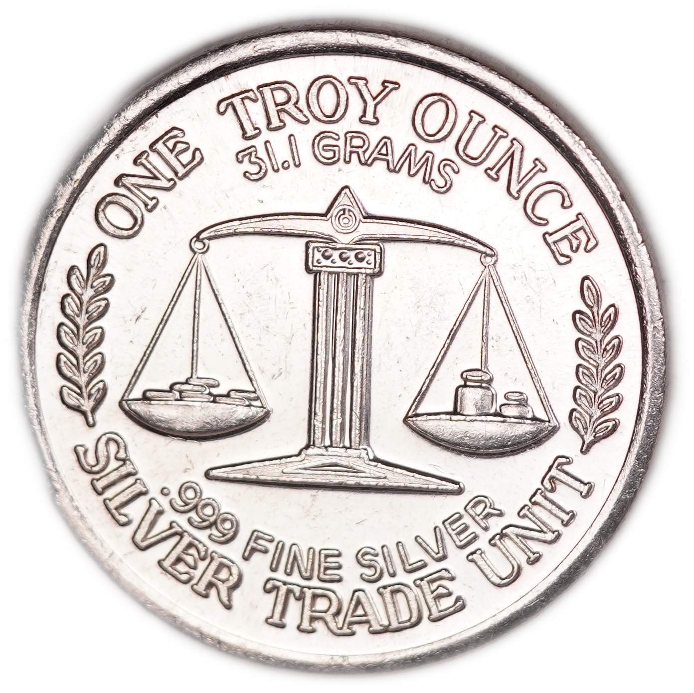 Silver Trade Unit - 1 Troy Ounce Silver Round - Morgan Dollar-Style Liberty and Balance Scales - .999 Silver, 31.1 ... - 1 1