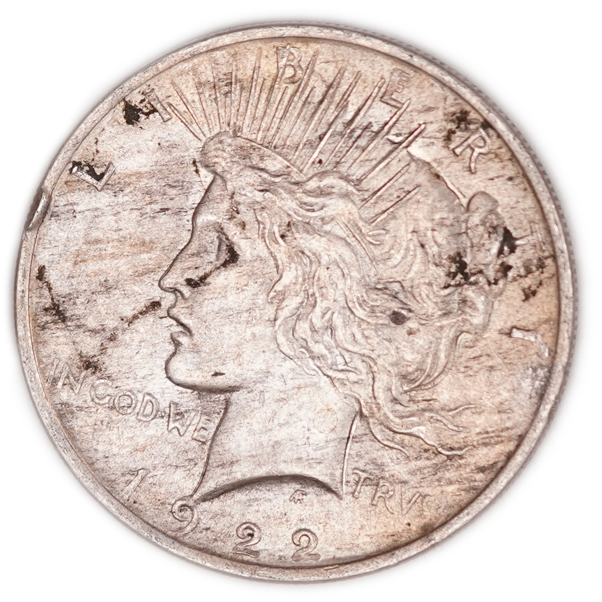 USA - 1922 Peace 1 Dollar - Philadelphia Mint - .900 Silver, Approx. 26.20 g (Approx. 23.58 g Net Silver, 0.7581 ...