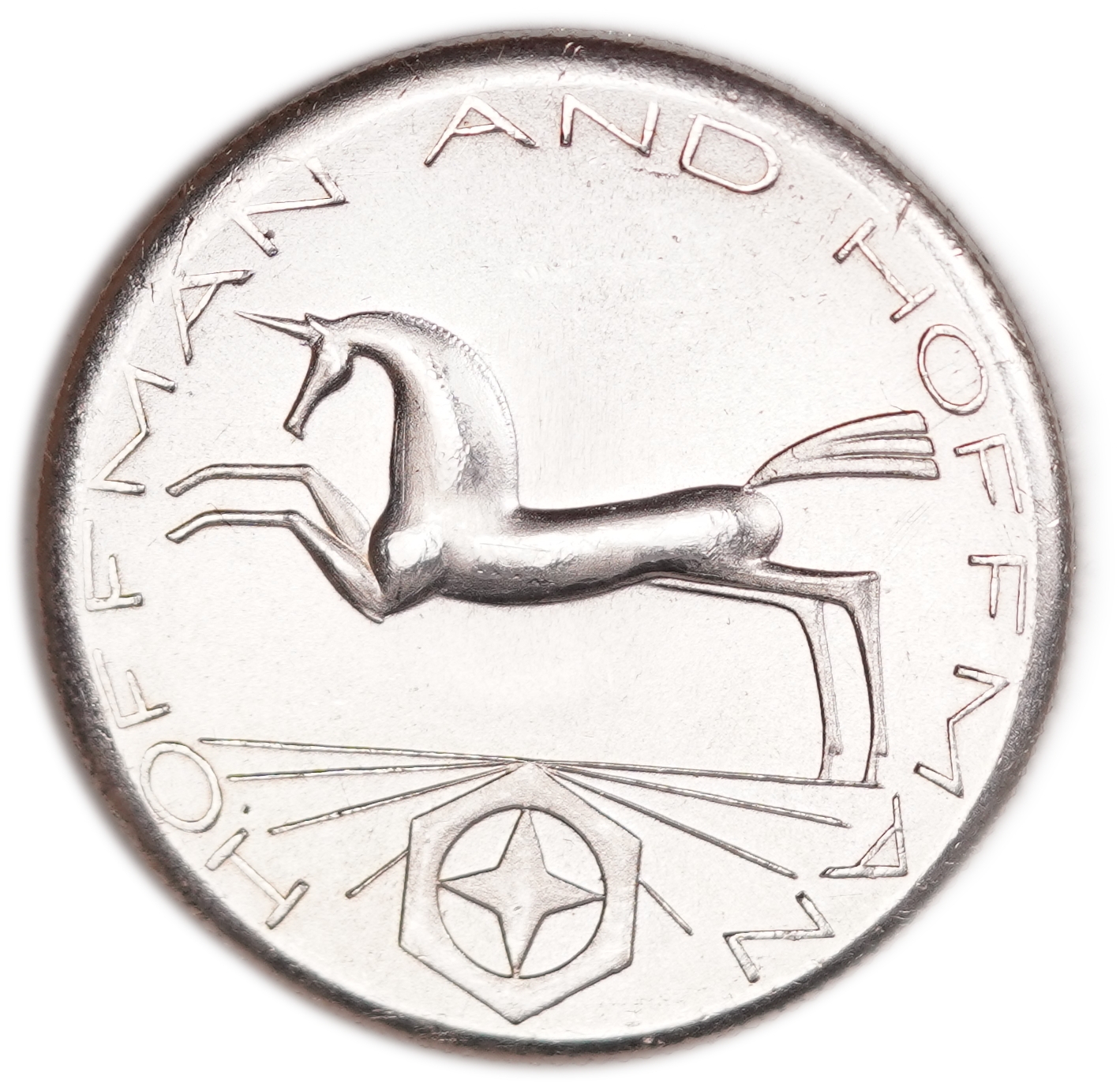 United States - Hoffman and Hoffman - 1981 Silver Round - Unicorn - 1 Troy Ounce .999+ Fine Silver - 1 1
