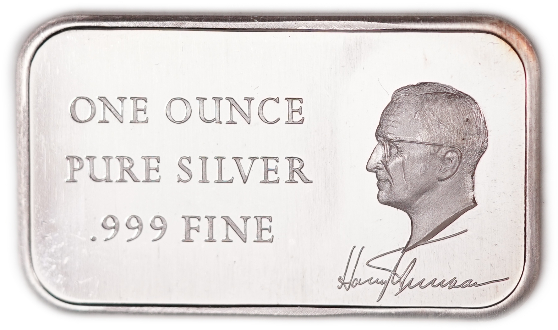 USA - Dwight D. Eisenhower Commemorative Silver Ingot - Portrait and Signature - .999 Fine Silver, 31.103 g, 1 Troy Oz. - 1 0