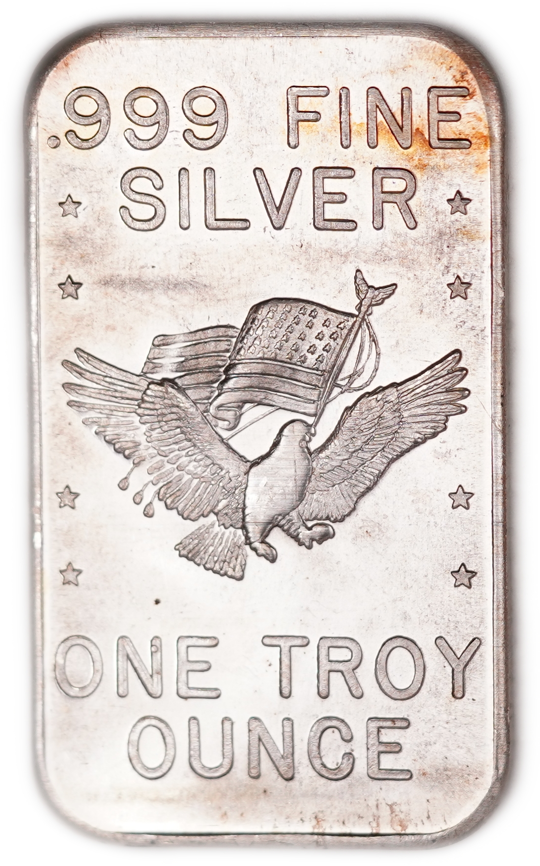 USA - 1981 Silver Ingot - Eagle and U.S. Flag - U.S. Strategic Stockpile Silver, Formerly Stored at the U.S. Assay ... - 1 0