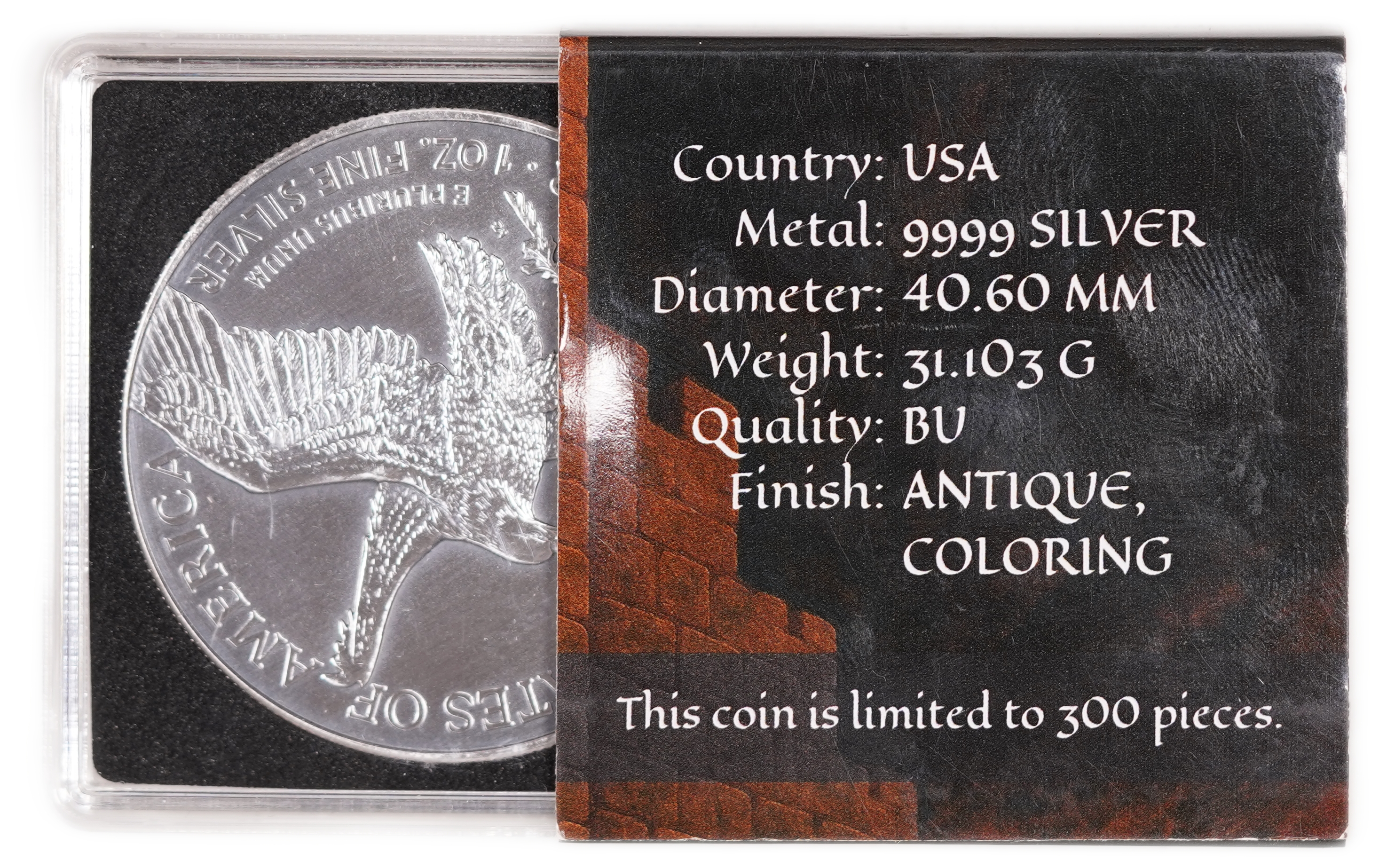 USA - 1 Dollar 2025 American Silver Eagle - Knights of Honour "Crimson Crusader" Edition - Red and Black Coloring ... - 1 3