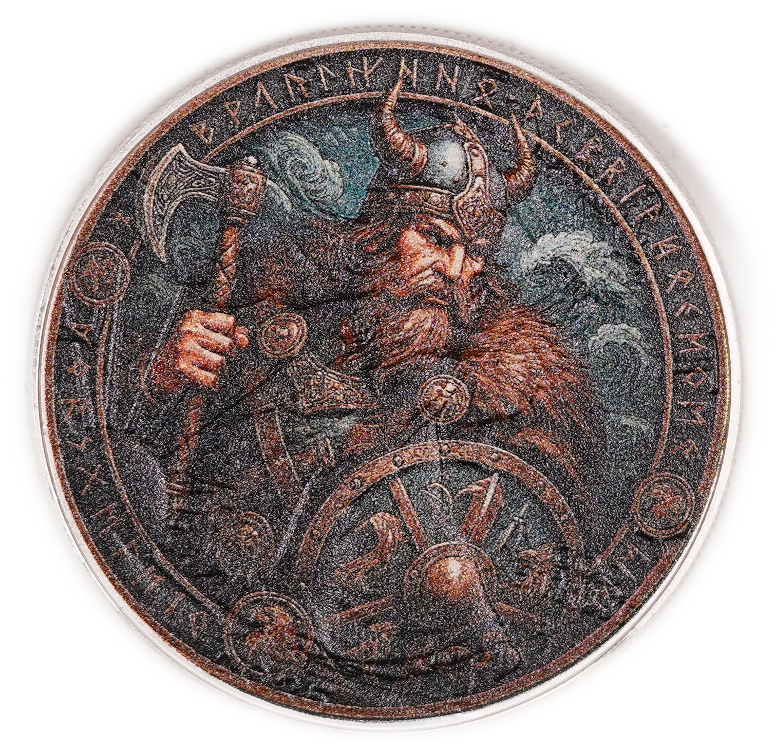 USA - 1 Dollar 2025 American Silver Eagle - The Vikings "Harald Ironstorm" Edition - Viking Warrior with Axe and ...