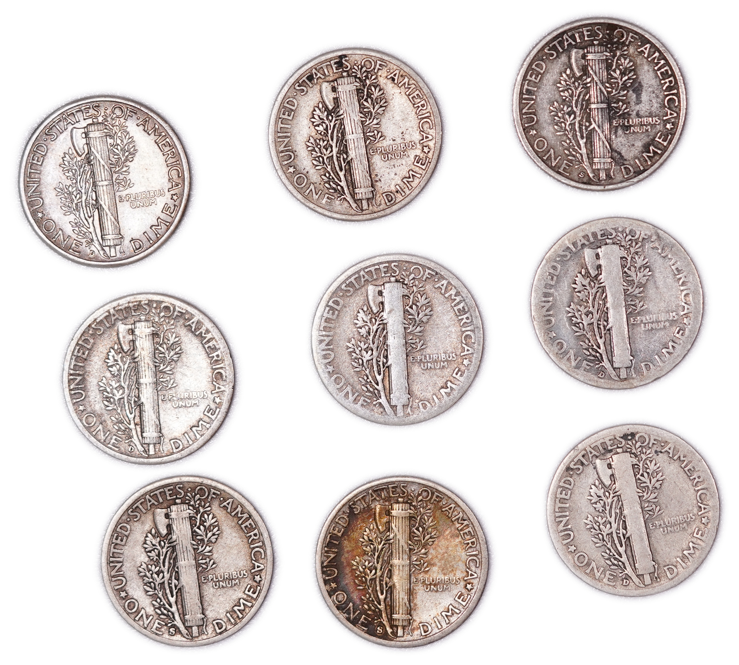 United States - Group of 28 Mercury Dimes - .900 Silver - Total Weight 68.45 g (Approx. 61.61 g Net Silver, Approx. ... - 1 5