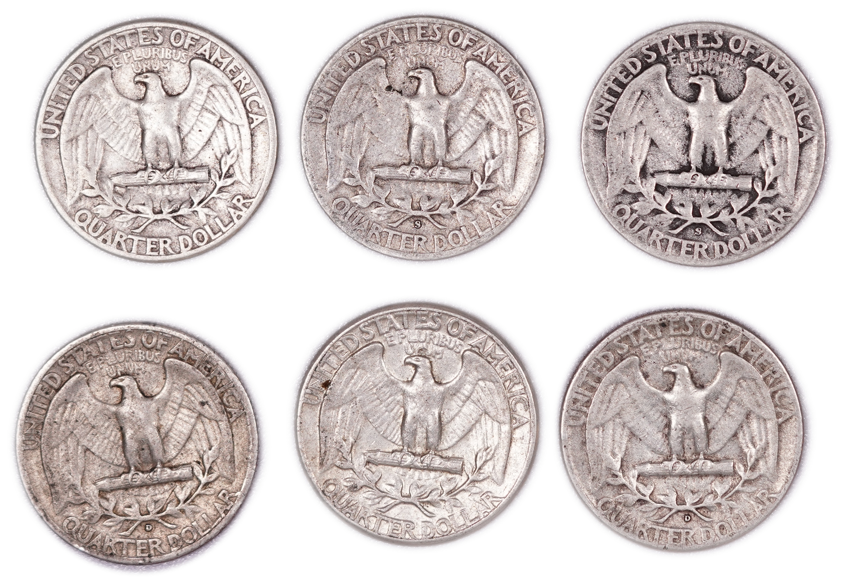 United States - Group of 18 Washington Quarter Dollar Coins - .900 Silver - Total Weight 111.33 g (Approx. 100.20 g ... - 1 3