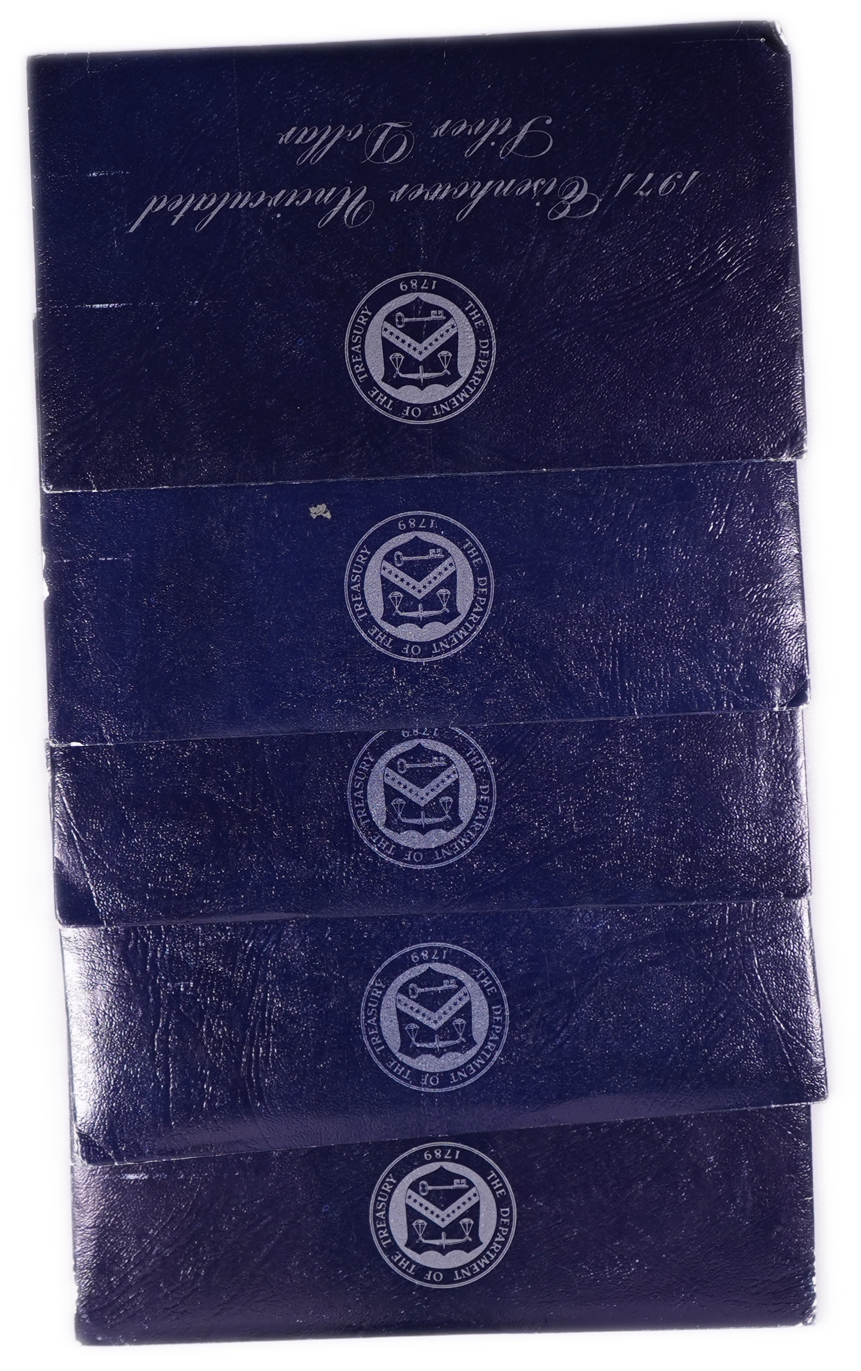 United States - Lot of 5 Official U.S. Mint Eisenhower Dollar Sets - 40% Silver, Uncirculated - Total 5 Coins, $5 ... - 1 0