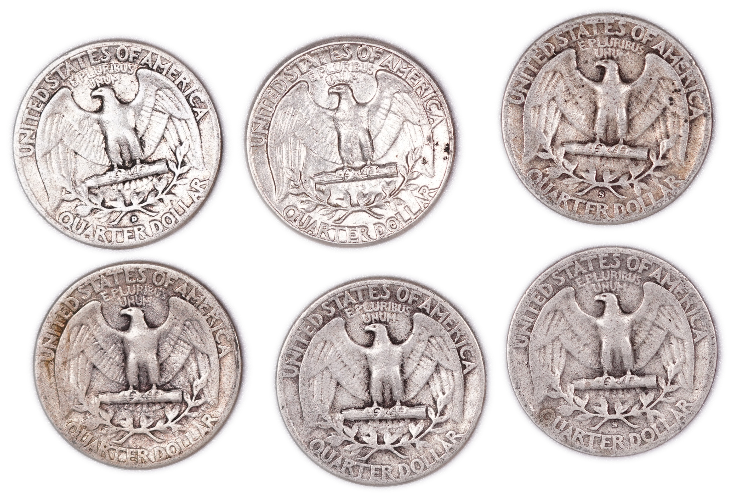 United States - Group of 17 Washington Quarter Dollar Coins - .900 Silver - Total Weight 105.0 g (94.50 g Net ... - 1 5