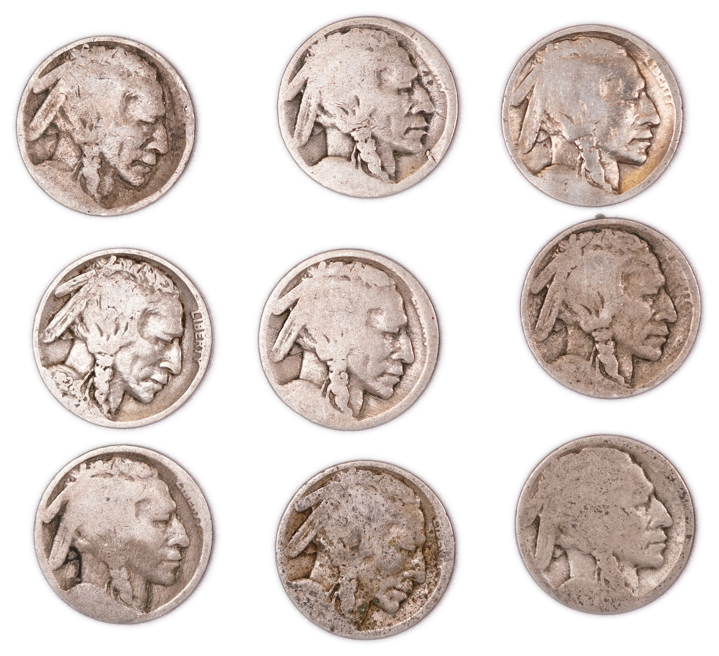 United States - Group of 41 Buffalo Nickel Coins - 5 Cents - Various Types and Dates - 1 9
