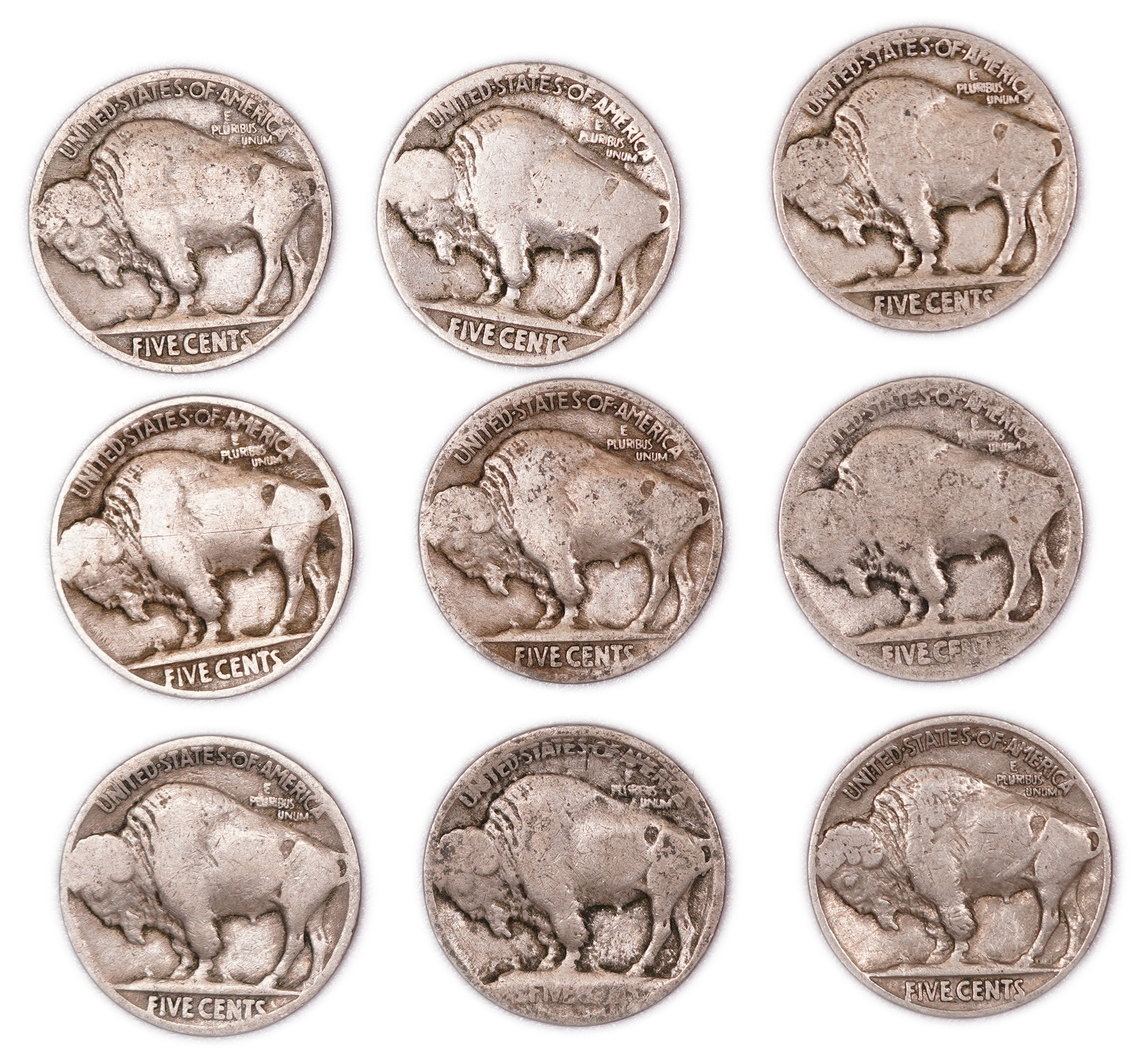 United States - Group of 41 Buffalo Nickel Coins - 5 Cents - Various Types and Dates - 1 6