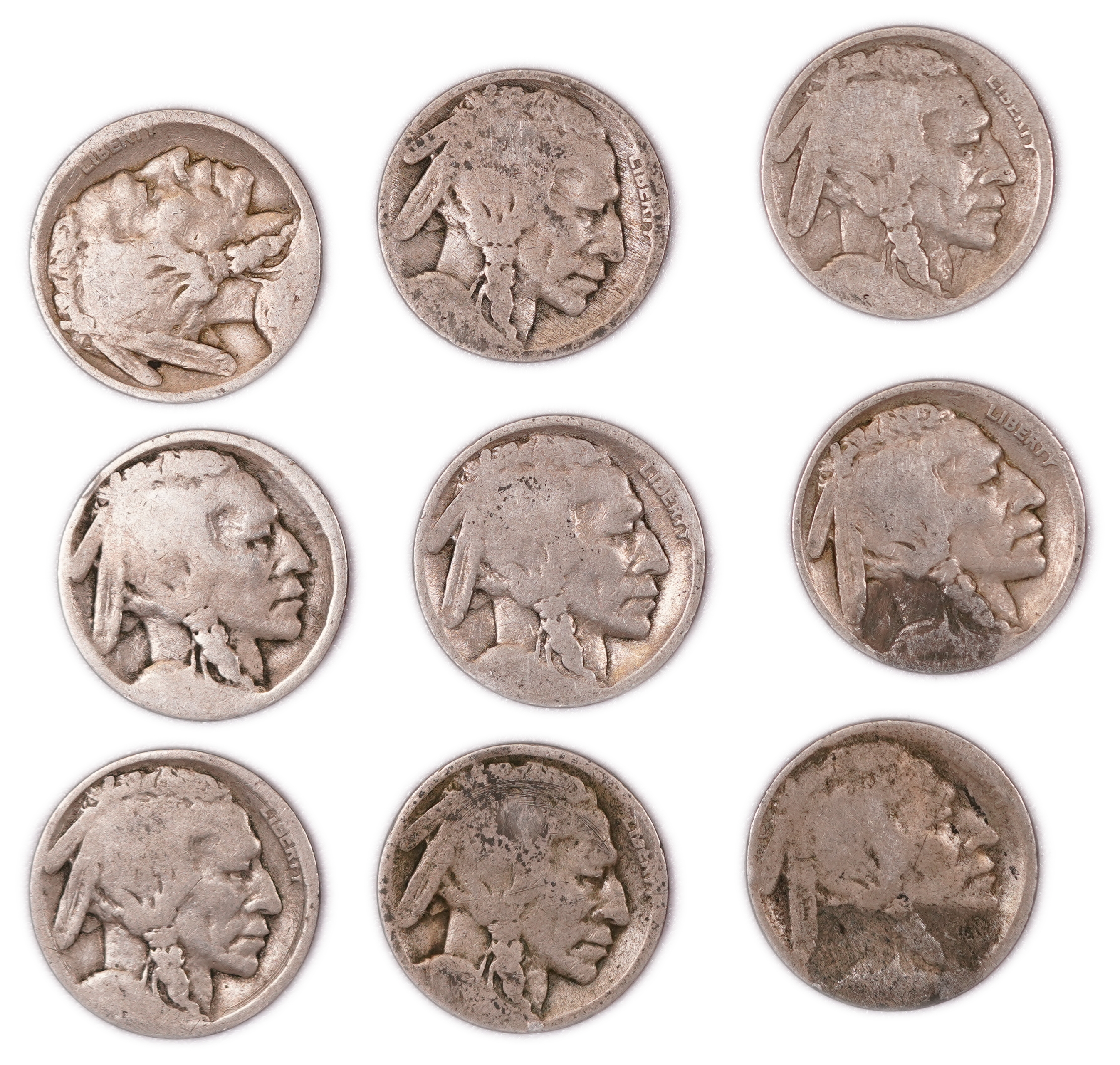 United States - Group of 41 Buffalo Nickel Coins - 5 Cents - Various Types and Dates - 1 11