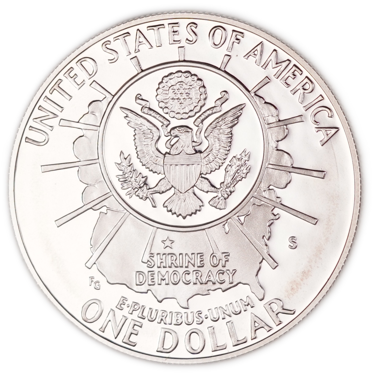 United States - Official 3-Coin Set, 1/2, 1 and 5 Dollars 1991 - 50th Anniversary of Mount Rushmore National ... - 1 6
