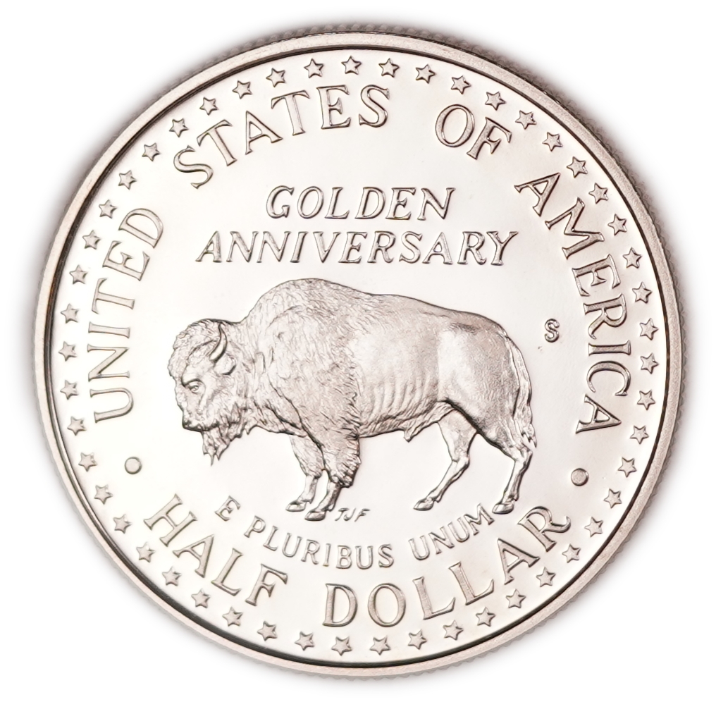 United States - Official 3-Coin Set, 1/2, 1 and 5 Dollars 1991 - 50th Anniversary of Mount Rushmore National ... - 1 8