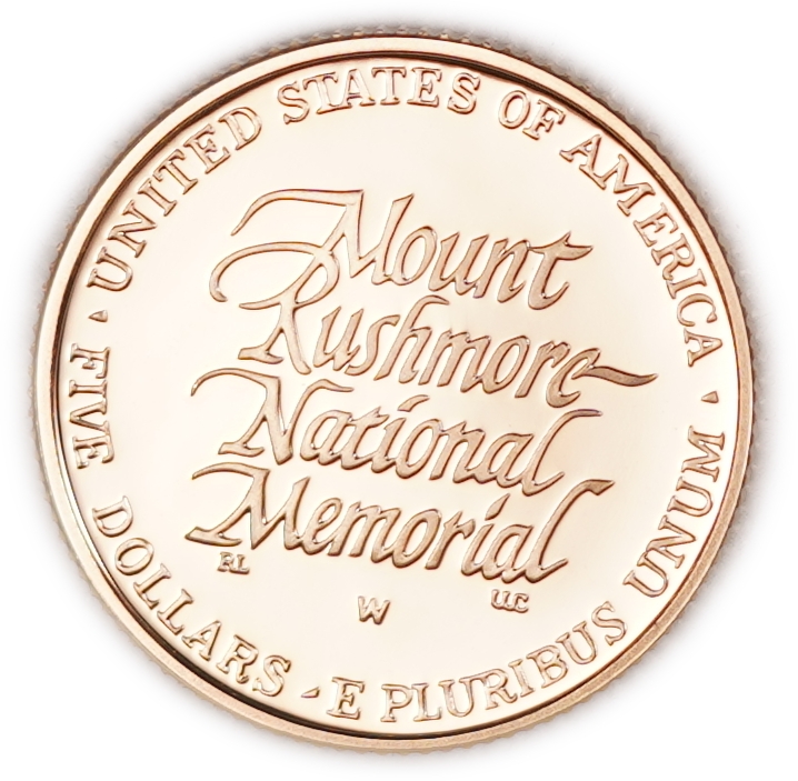 United States - Official 3-Coin Set, 1/2, 1 and 5 Dollars 1991 - 50th Anniversary of Mount Rushmore National ... - 1 11