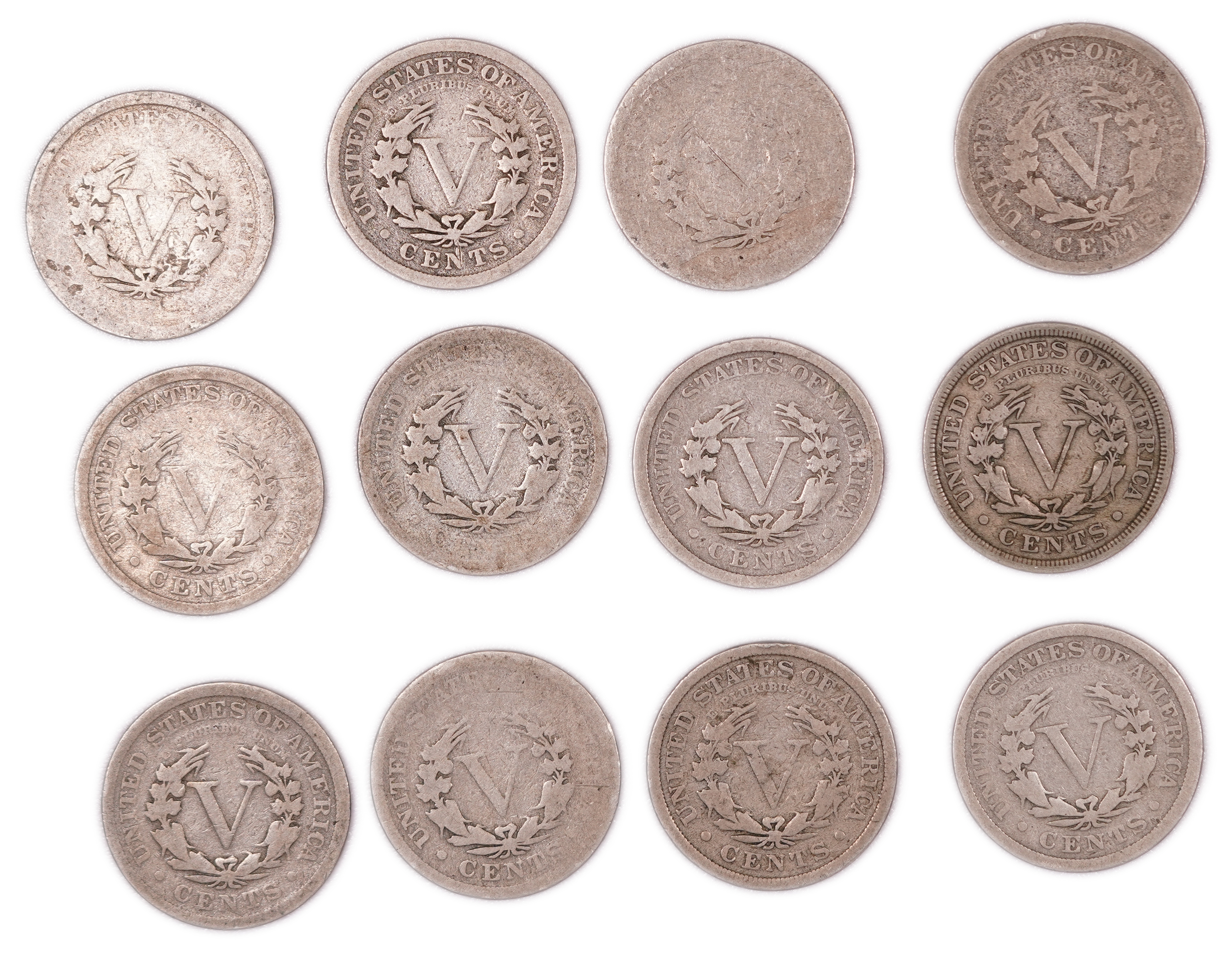 United States - Group of 30 Liberty Head "V" Nickels - 5 Cents - Various Dates 1883-1912 - 1 7