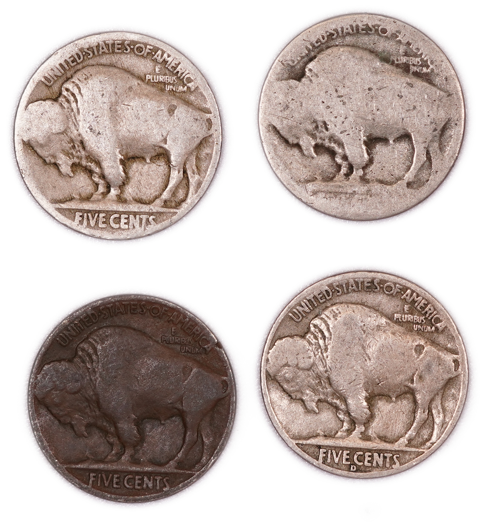 United States - Group of 40 Buffalo Nickels - 5 Cents - Indian Head Series - Various Dates 1913-1938 - 1 4