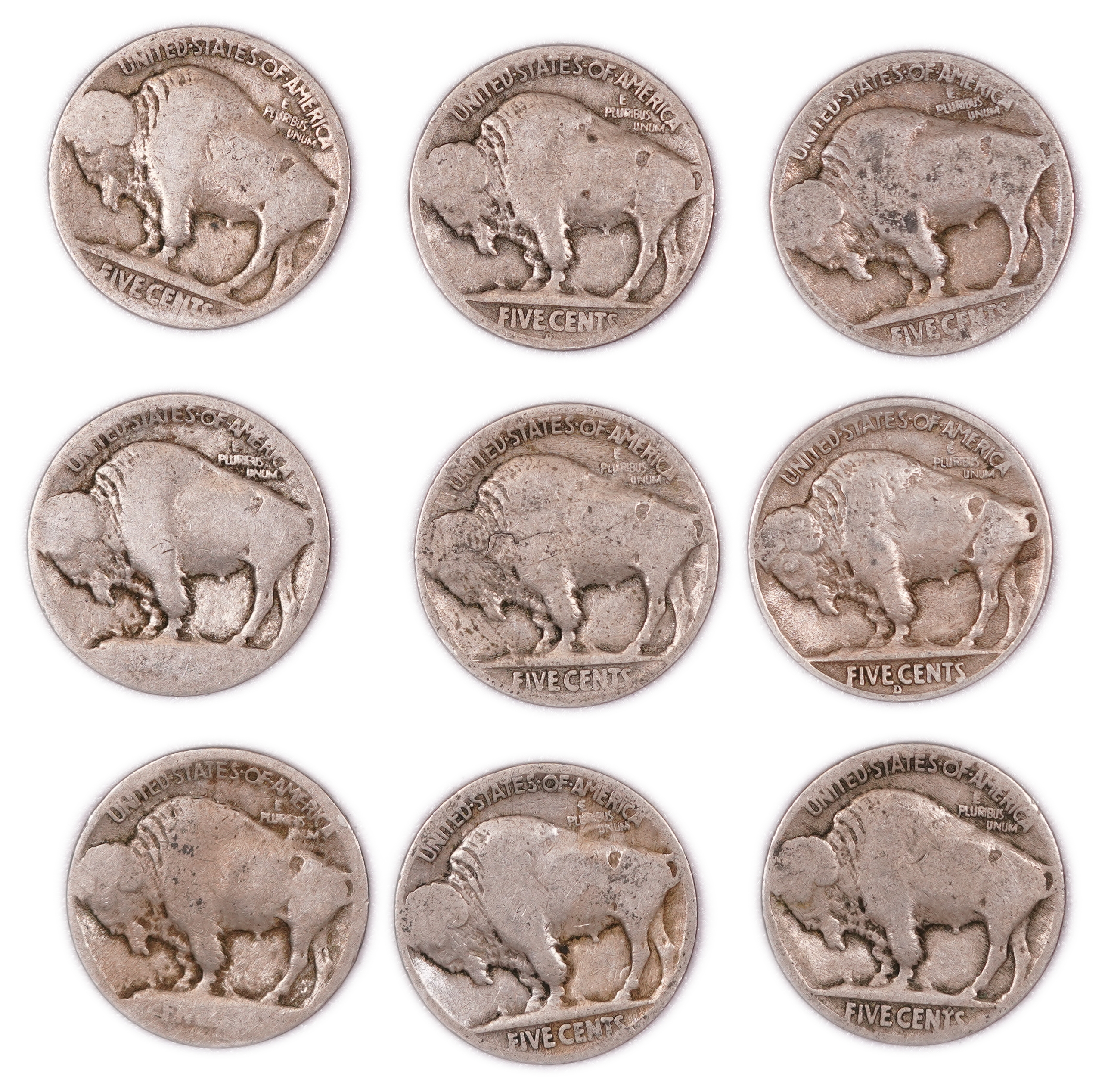 United States - Group of 40 Buffalo Nickels - 5 Cents - Indian Head Series - Various Dates 1913-1938 - 1 6